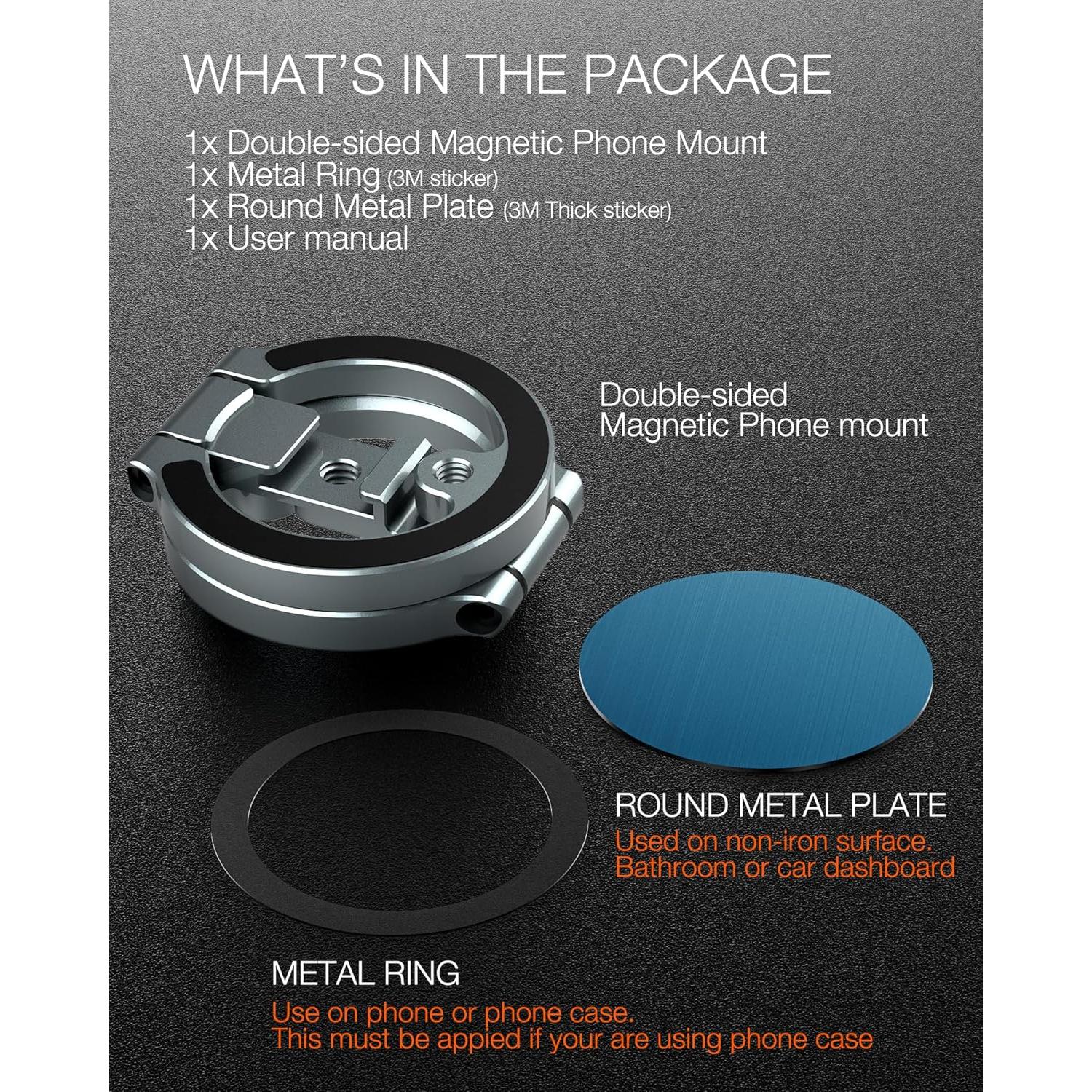 Soporte Magnético Doble para Teléfono CAMOLO MG-02 Ajustable