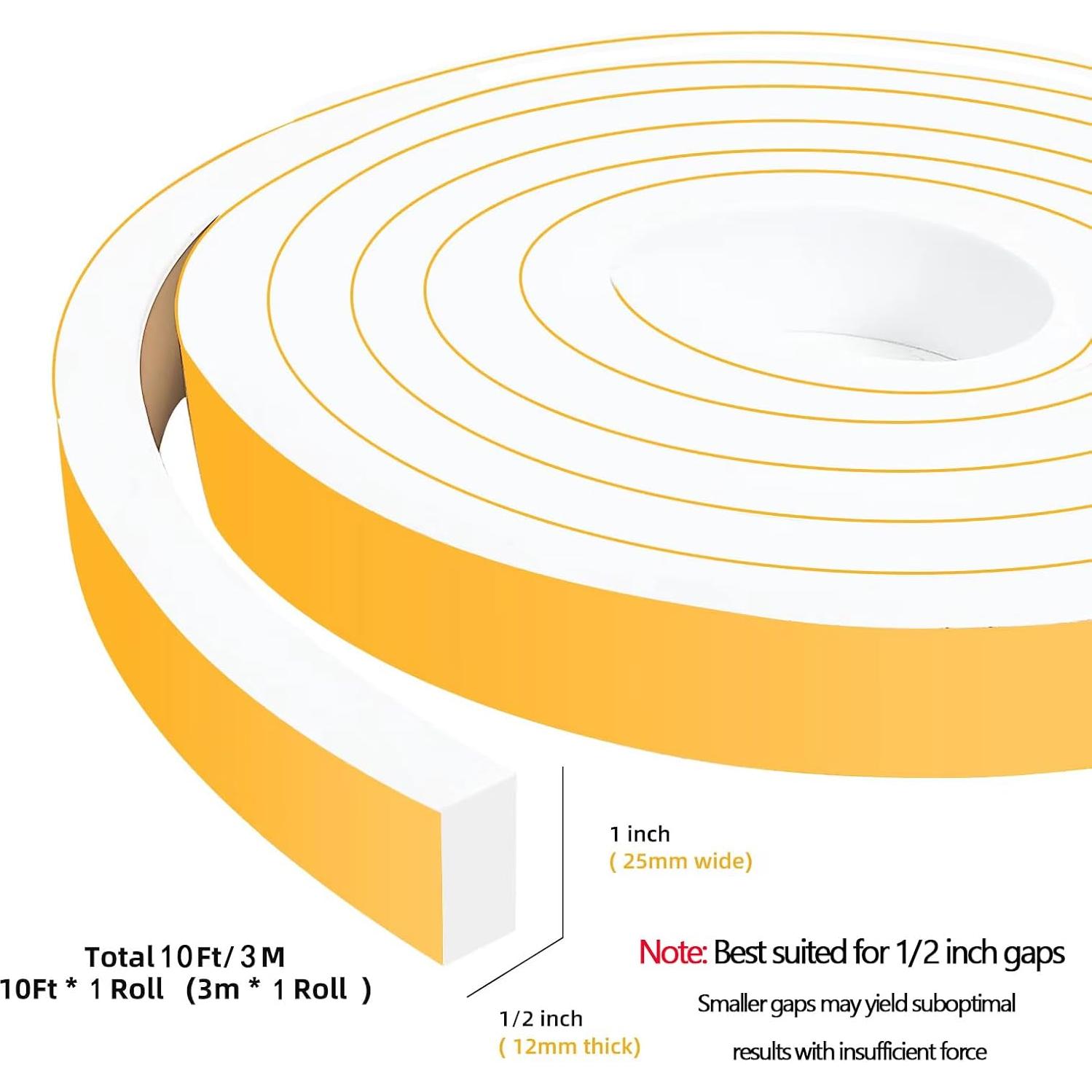 Cinta de sellado adhesiva Trisiki 3.05m para puertas y ventanas