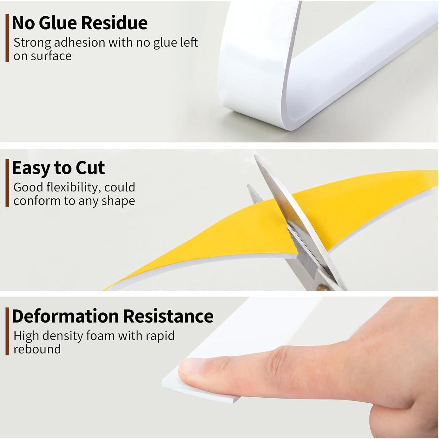 Cinta de Sellado de Espuma Yotache 1" x 3 mm - 10.06 Metros