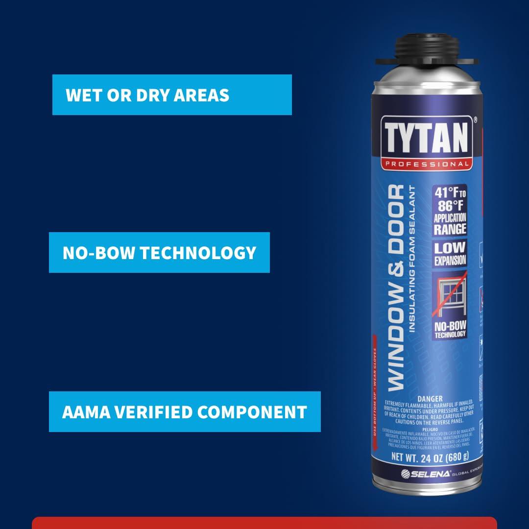 Espuma Selladora Aislante Tytan 24 oz para Ventanas y Puertas