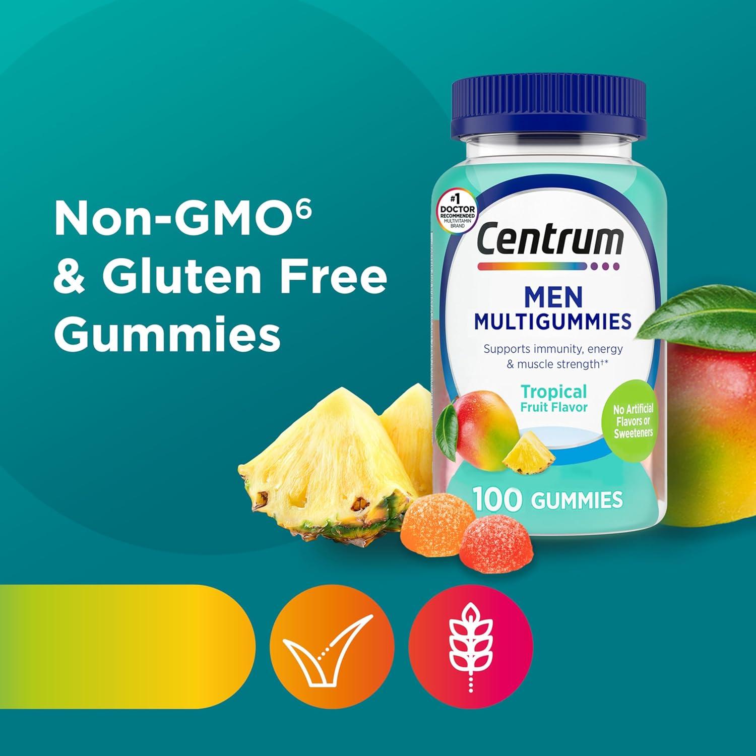 Centrum Gomas Multivitamínicas para Hombres 100 Unidades