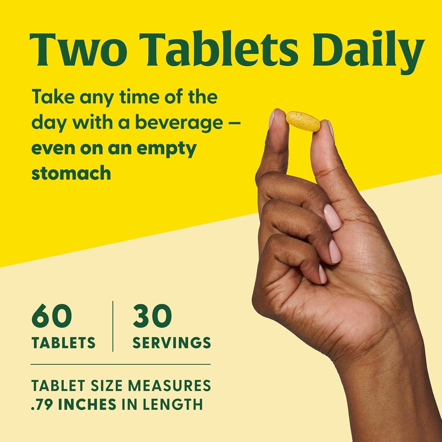 Suplemento de Cúrcuma Curcumina MegaFood 475 mg - 60 Tabletas