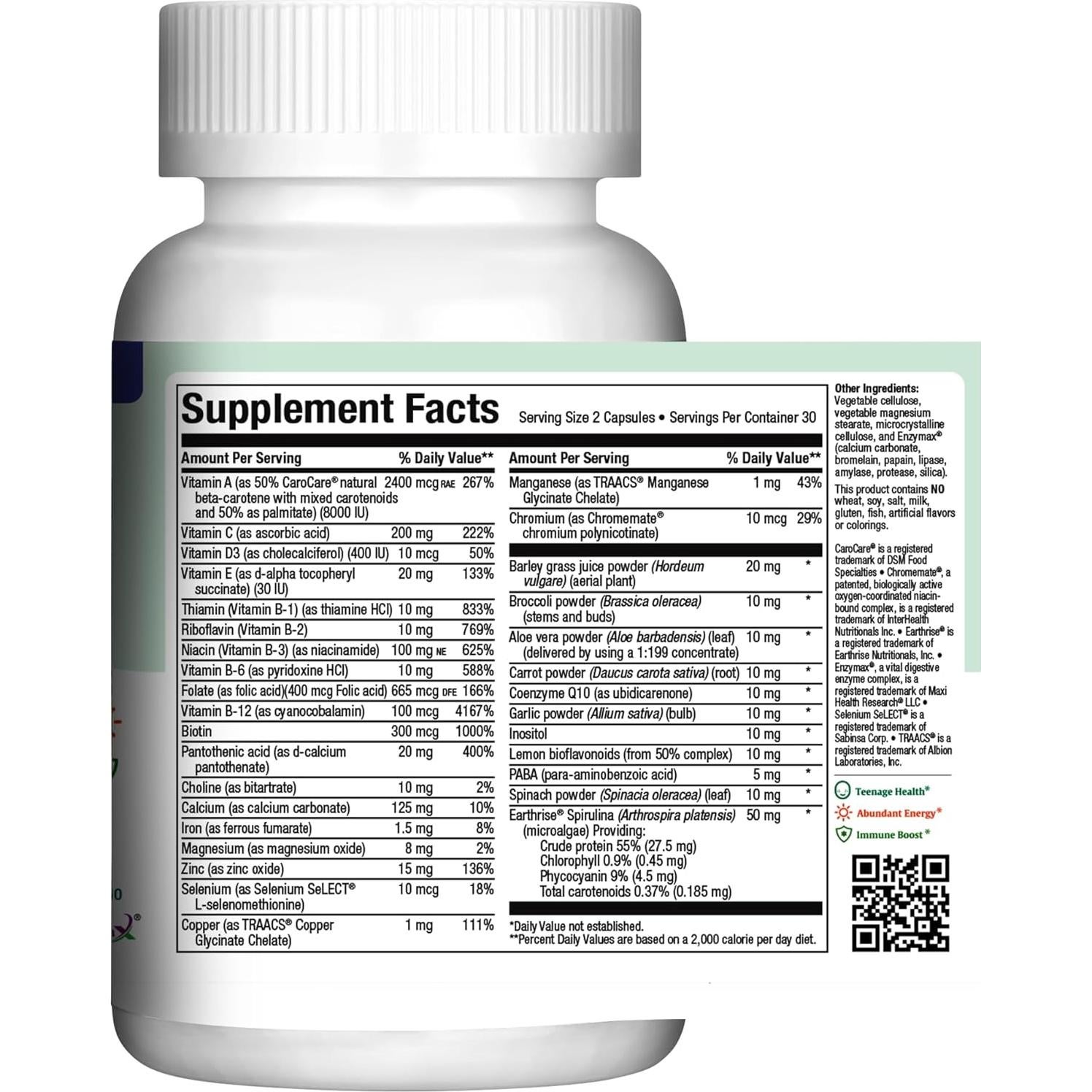 Multivitamina para Niños Maxi Health HIS 60 Tablets Sin Sabor