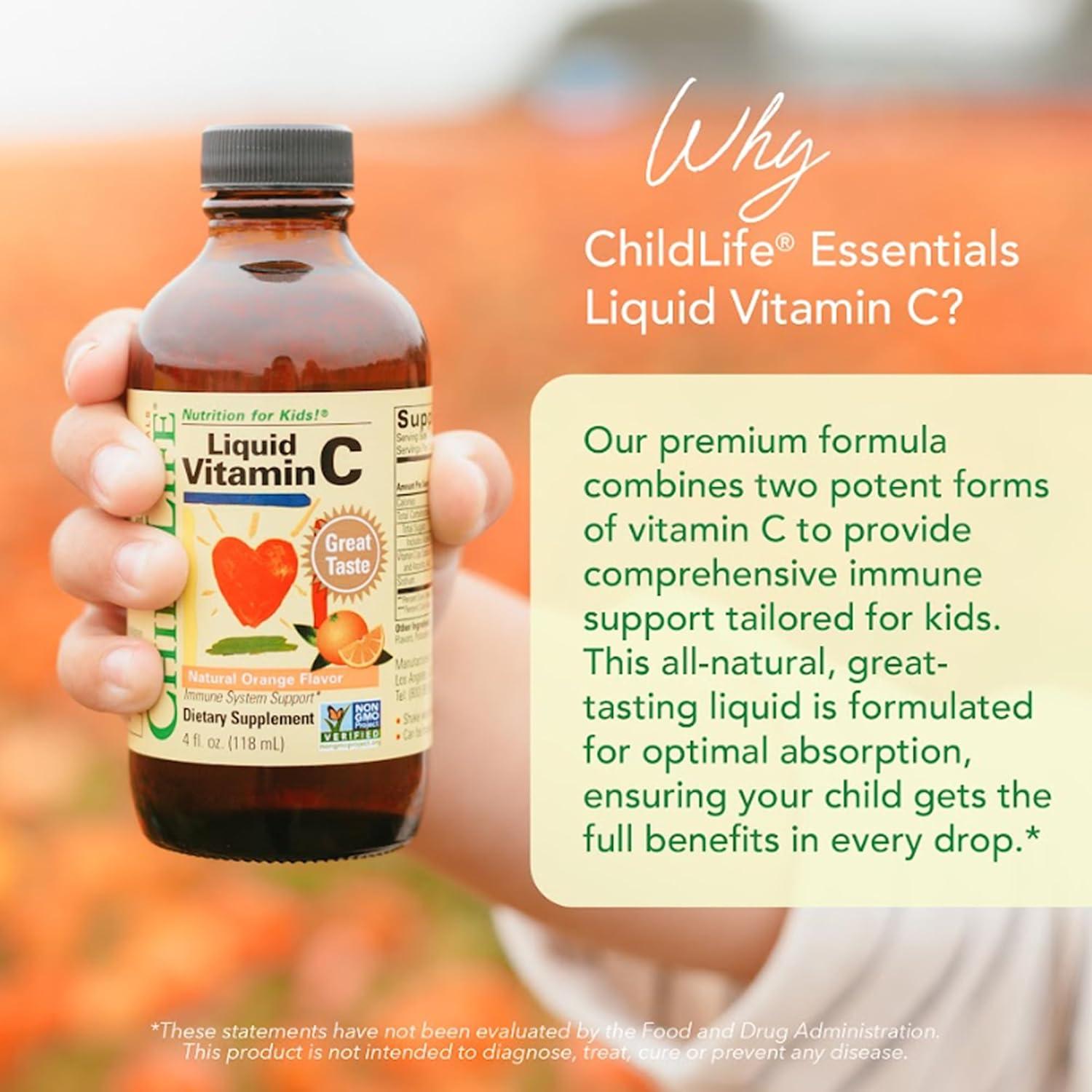 Vitamina C Líquida ChildLife 118 ml - Apoyo Inmunológico Niños