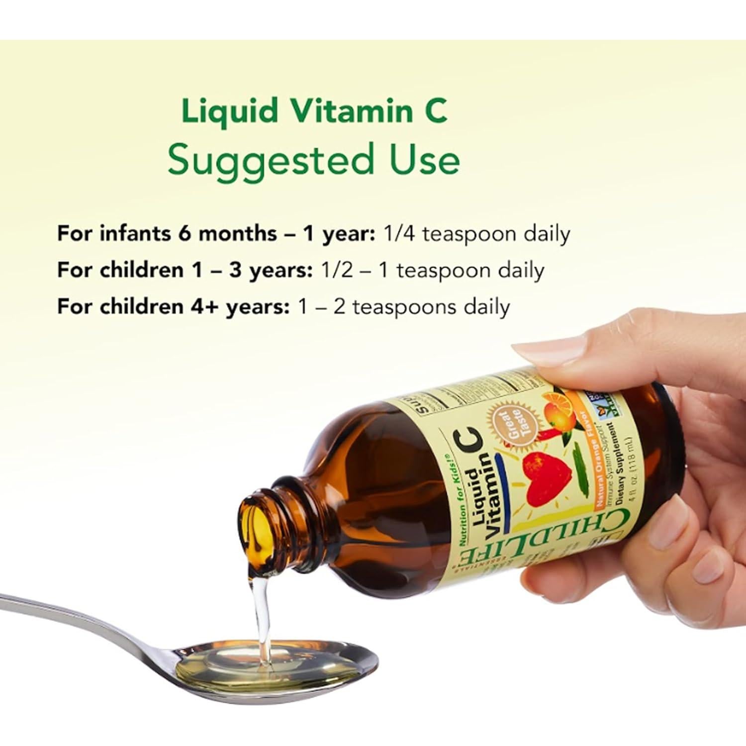 Vitamina C Líquida ChildLife 118 ml - Apoyo Inmunológico Niños