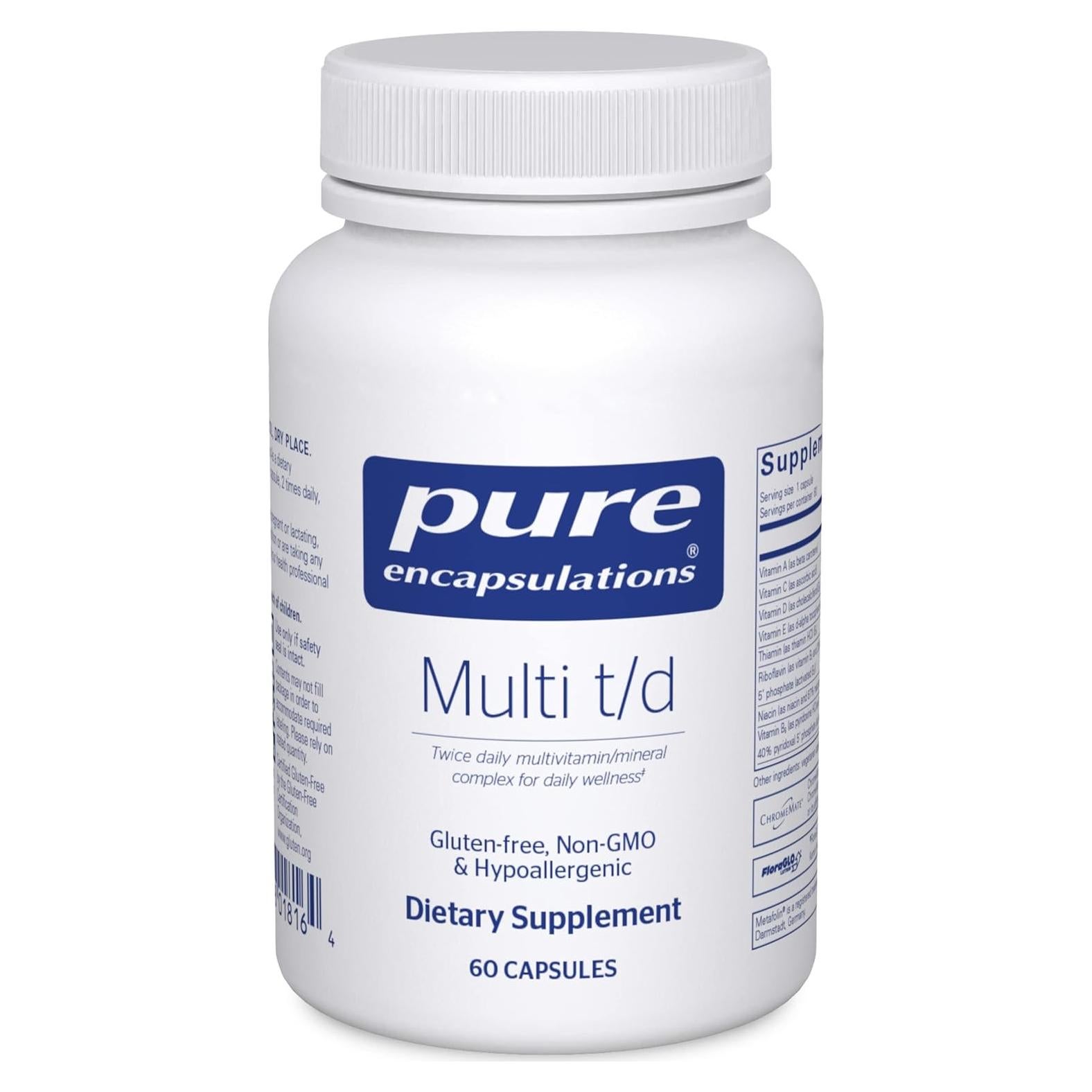 Suplemento Multivitamínico y Mineral Pure Encapsulations 60 Cápsulas