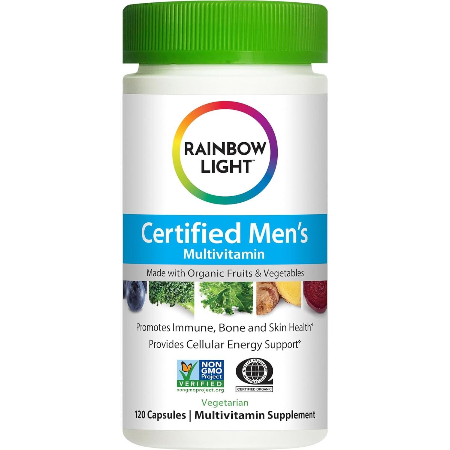 Multivitamina Rainbow Light para Hombres 120 Tabletas - Soporte Inmunológico