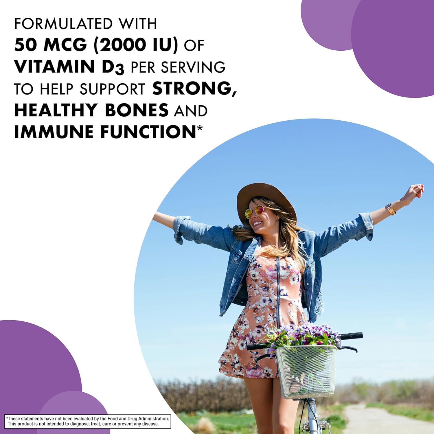 Tabletas Masticables Vitamina D3 2000 UI Bluebonnet 90 Unidades