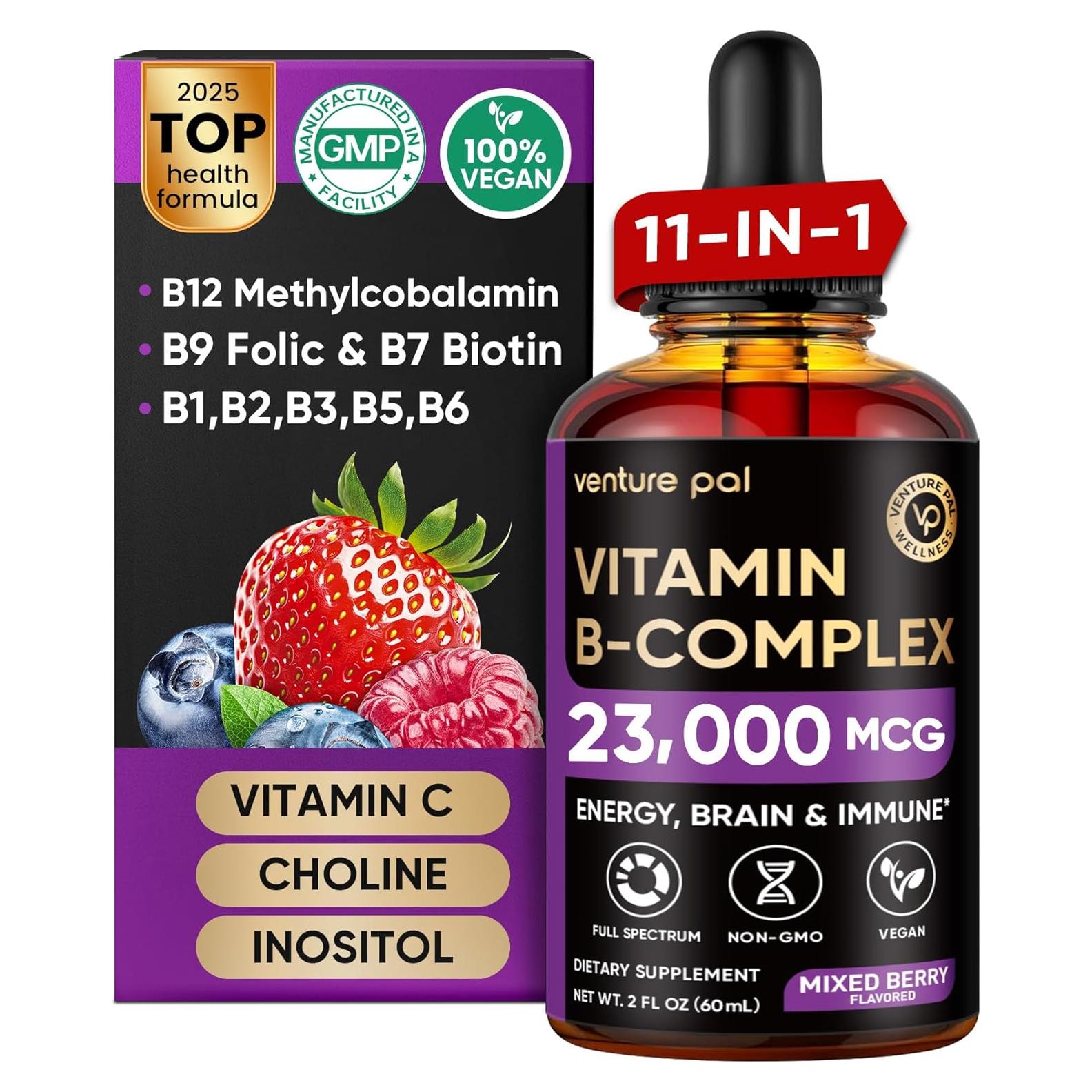 Venture Pal Complejo de Vitaminas B Líquido 2 Fl Oz