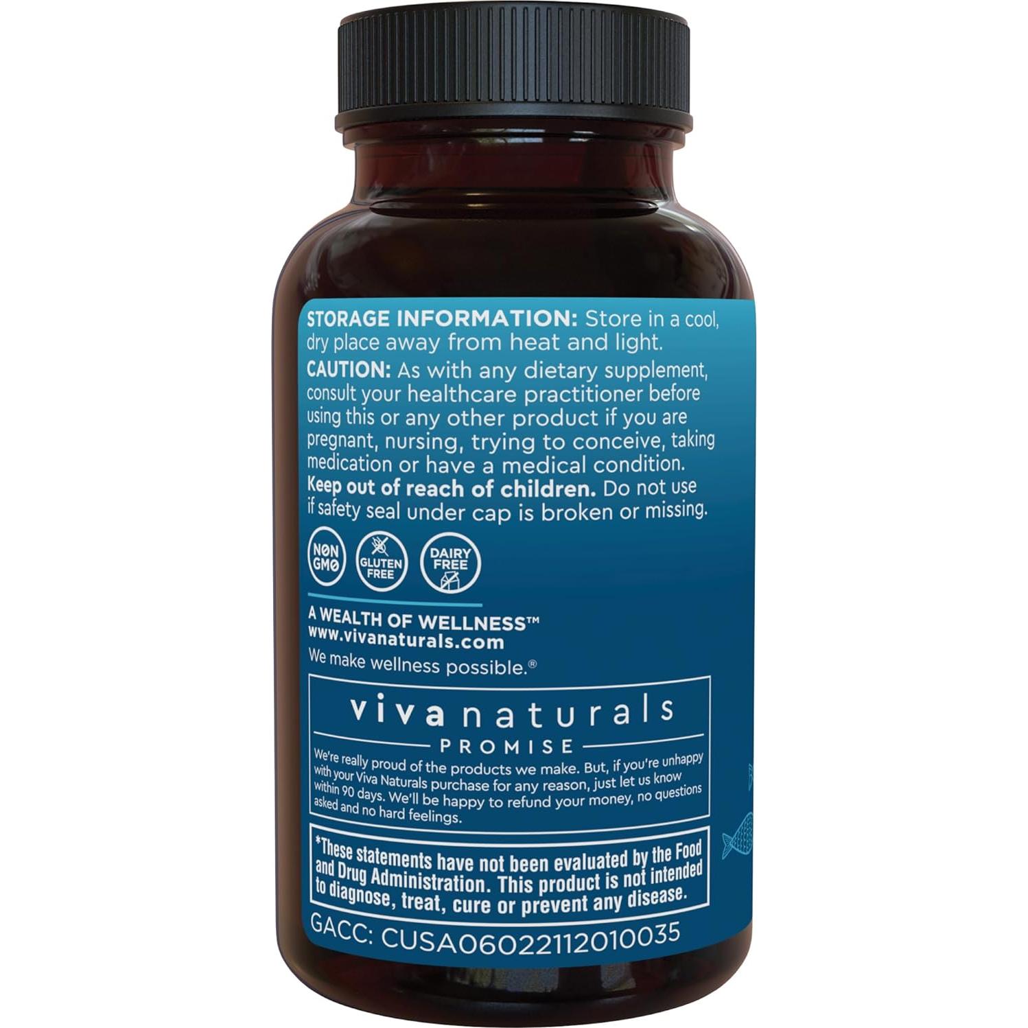 Suplemento Omega 3 Viva Naturals 2500 mg - 30 Cápsulas Blandas