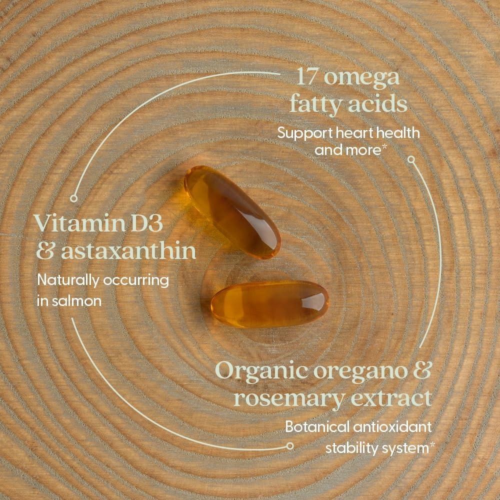 Suplemento Aceite de Pescado Wholemega New Chapter 60 Cápsulas 1000mg