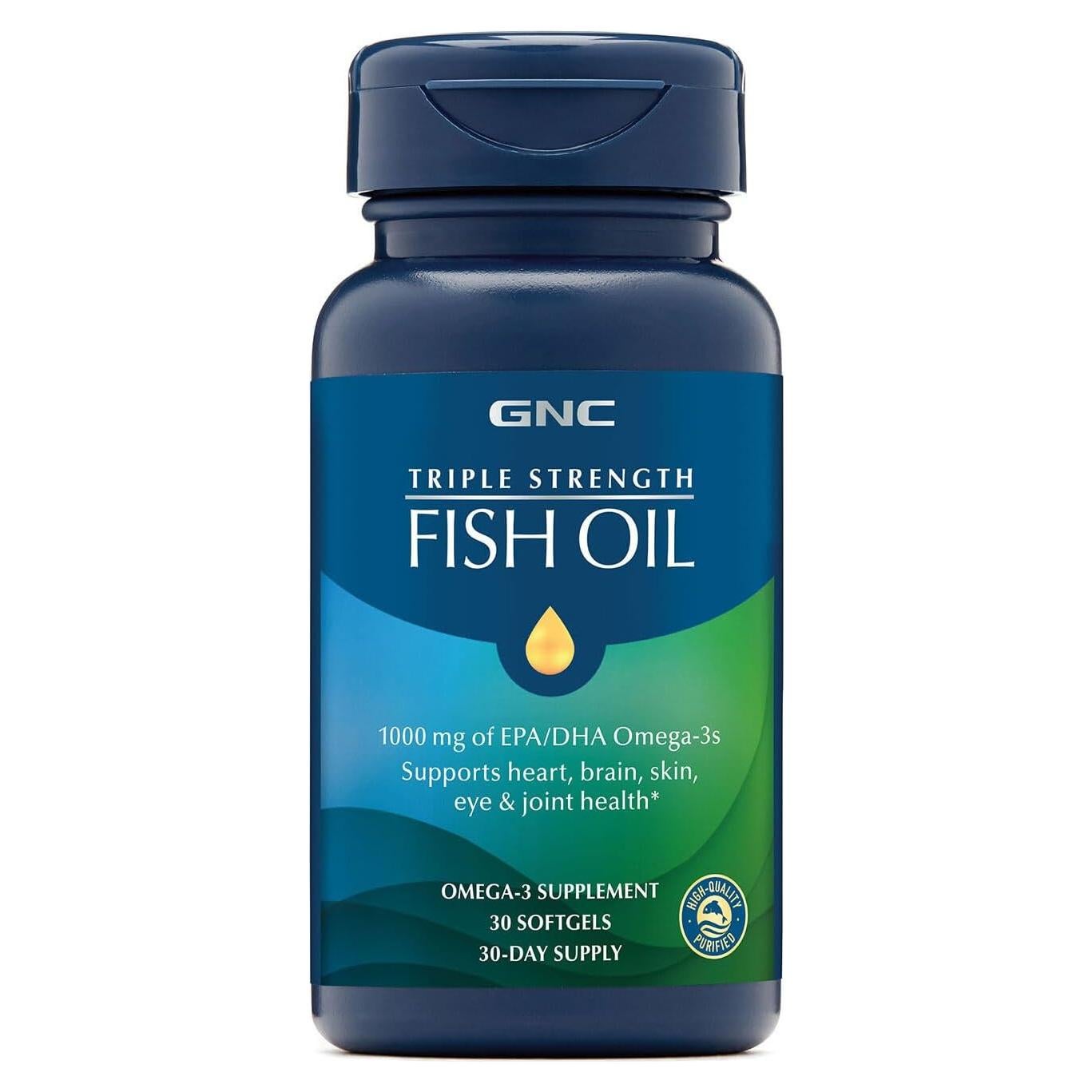 Suplemento Omega 3 GNC Aceite de Pescado Triple Fuerza 1000mg