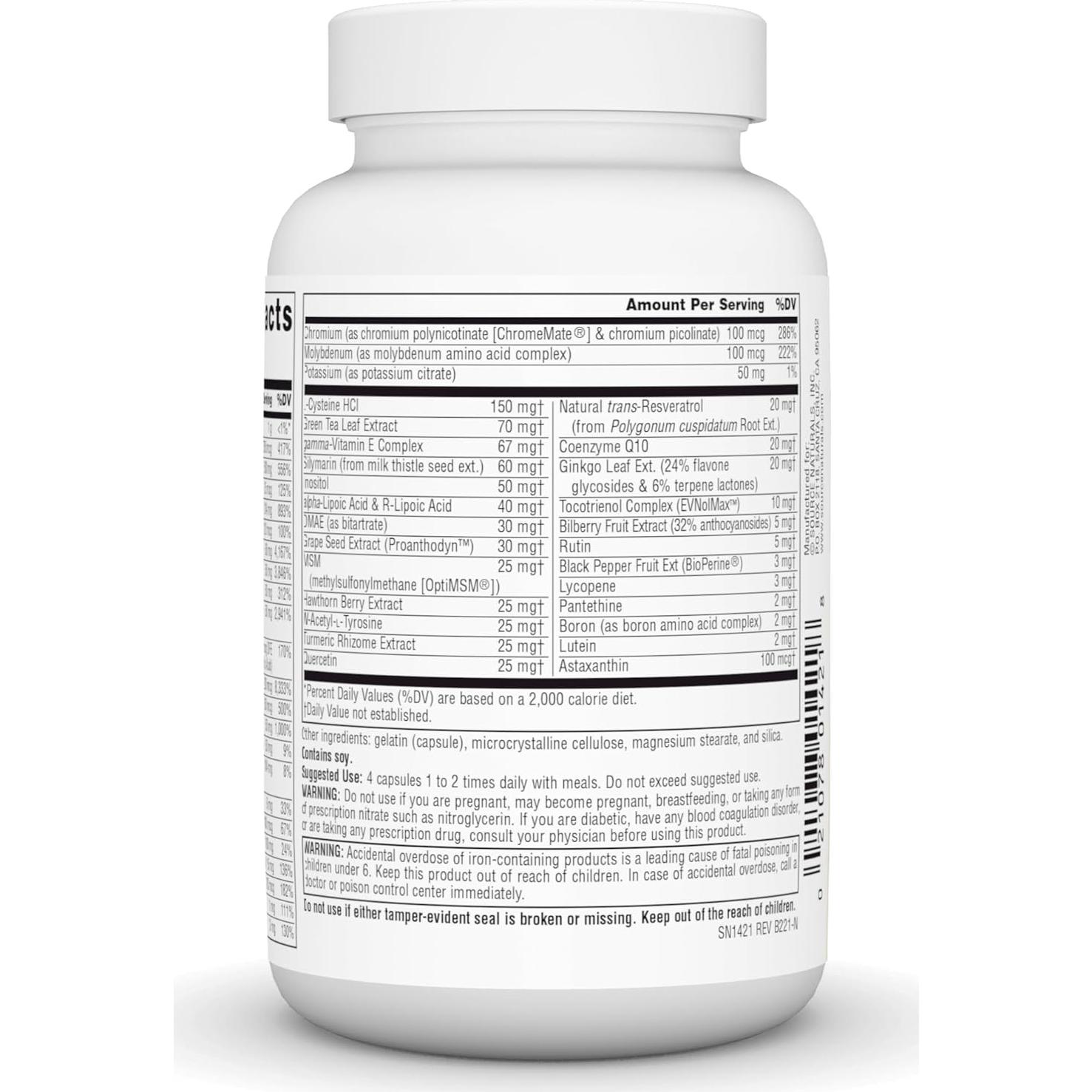 Multivitamínico Diario Source Naturals Fuerza Vital 60 Cápsulas