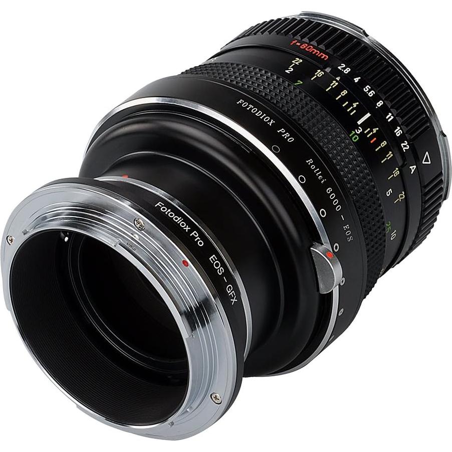 Adaptador Doble Fotodiox Pro Rollei 6000 y Canon EOS a Fujifilm GFX