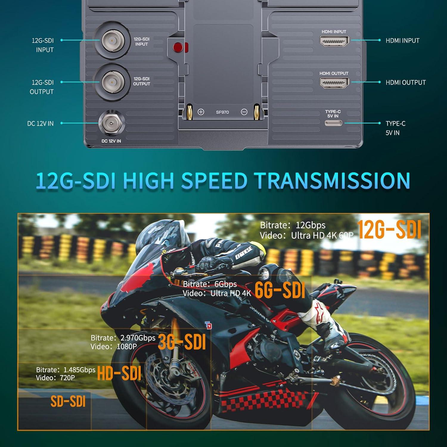 Monitor de Campo FEELWORLD H5 5.5" 1200nit 12G-SDI Táctil