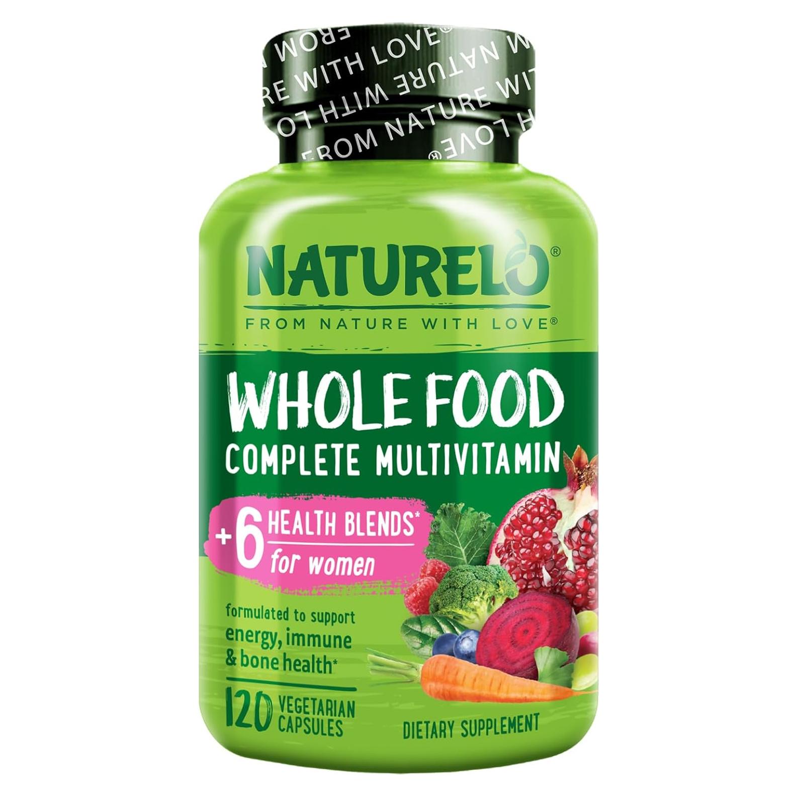 Multivitaminas Naturales para Mujeres NATURELO - 120 Cápsulas Veganas