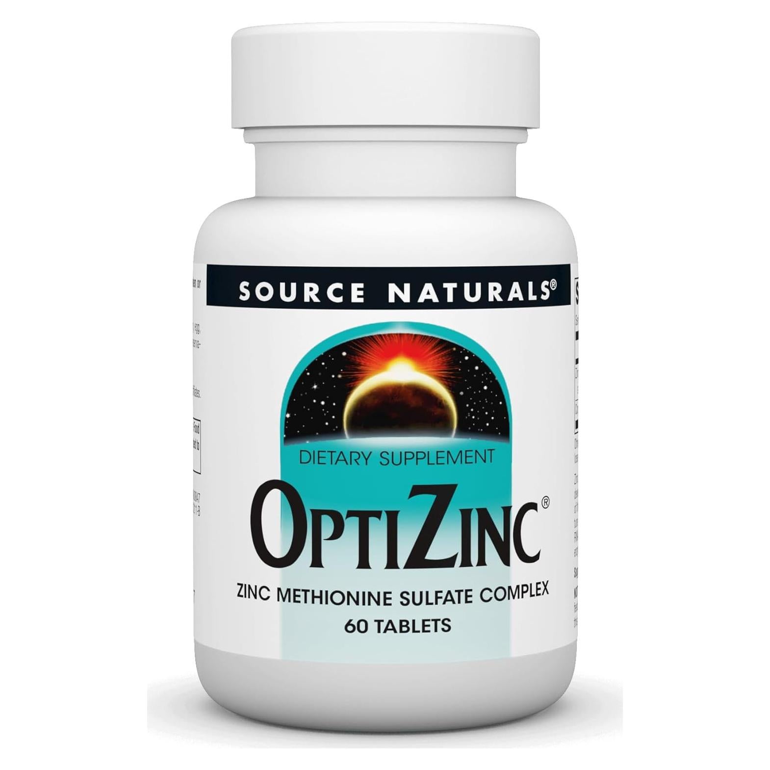 Suplemento Dietético Source Naturals OptiZinc 60 Tabletas