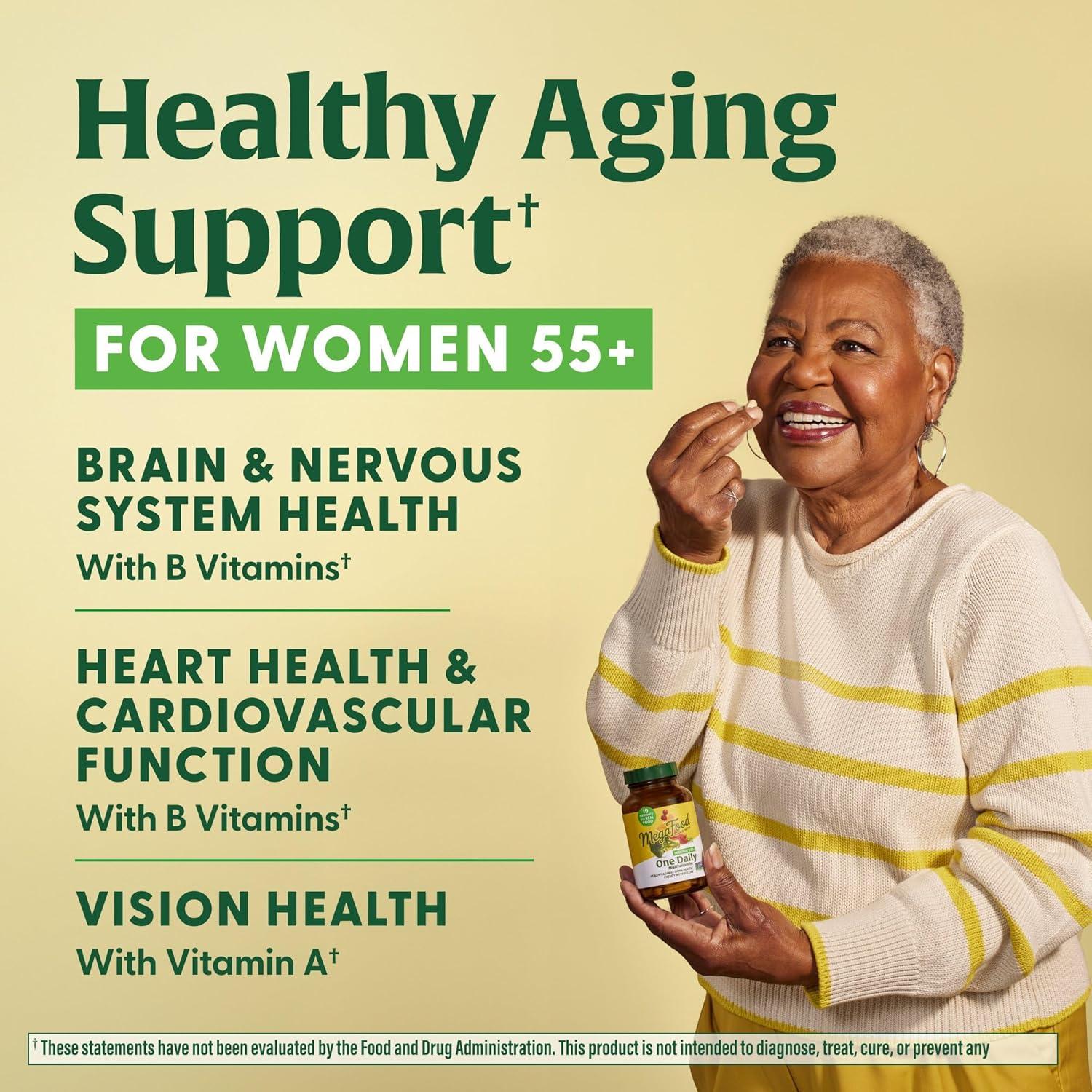 MegaFood Multivitamina Femenina 55+ 60 Tabletas Saludables