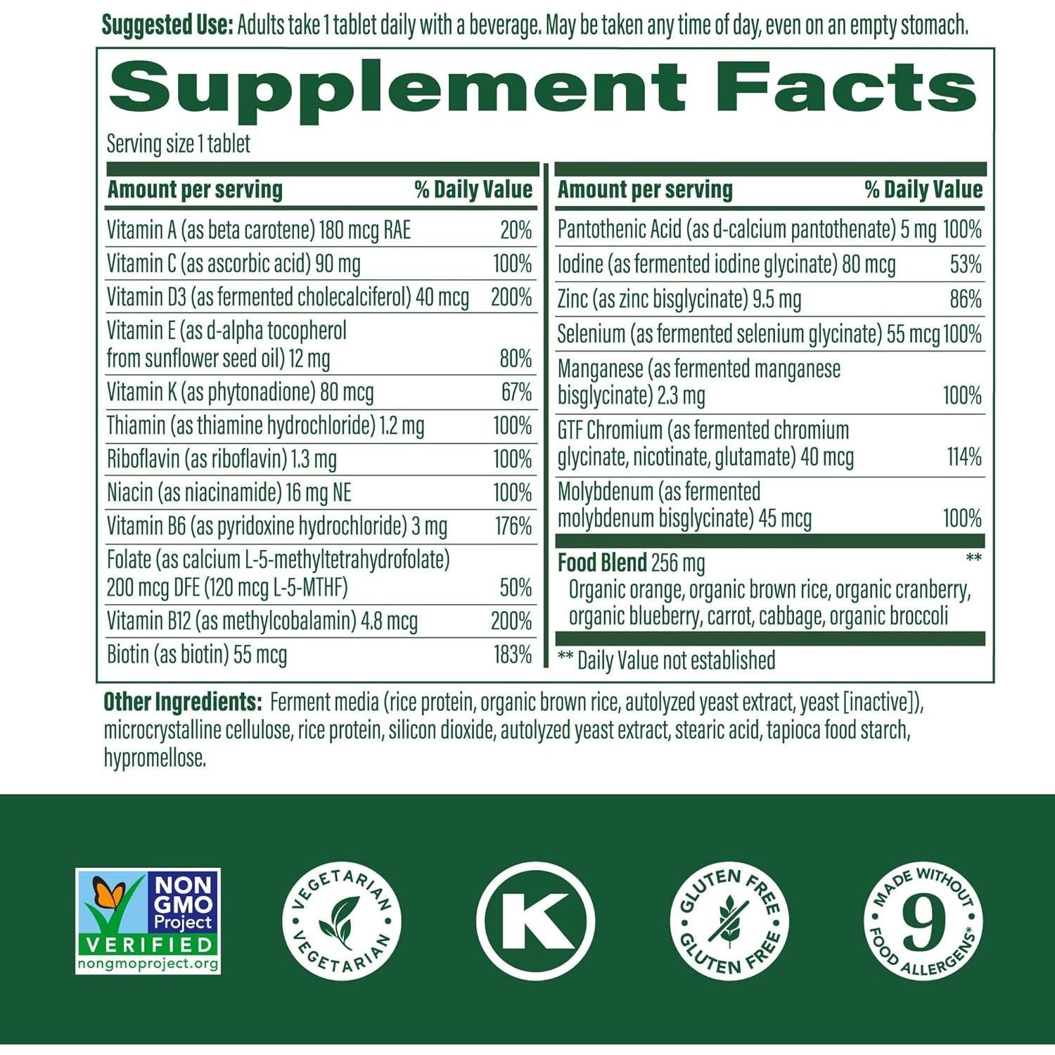 MegaFood Multivitamina Femenina 55+ 60 Tabletas Saludables