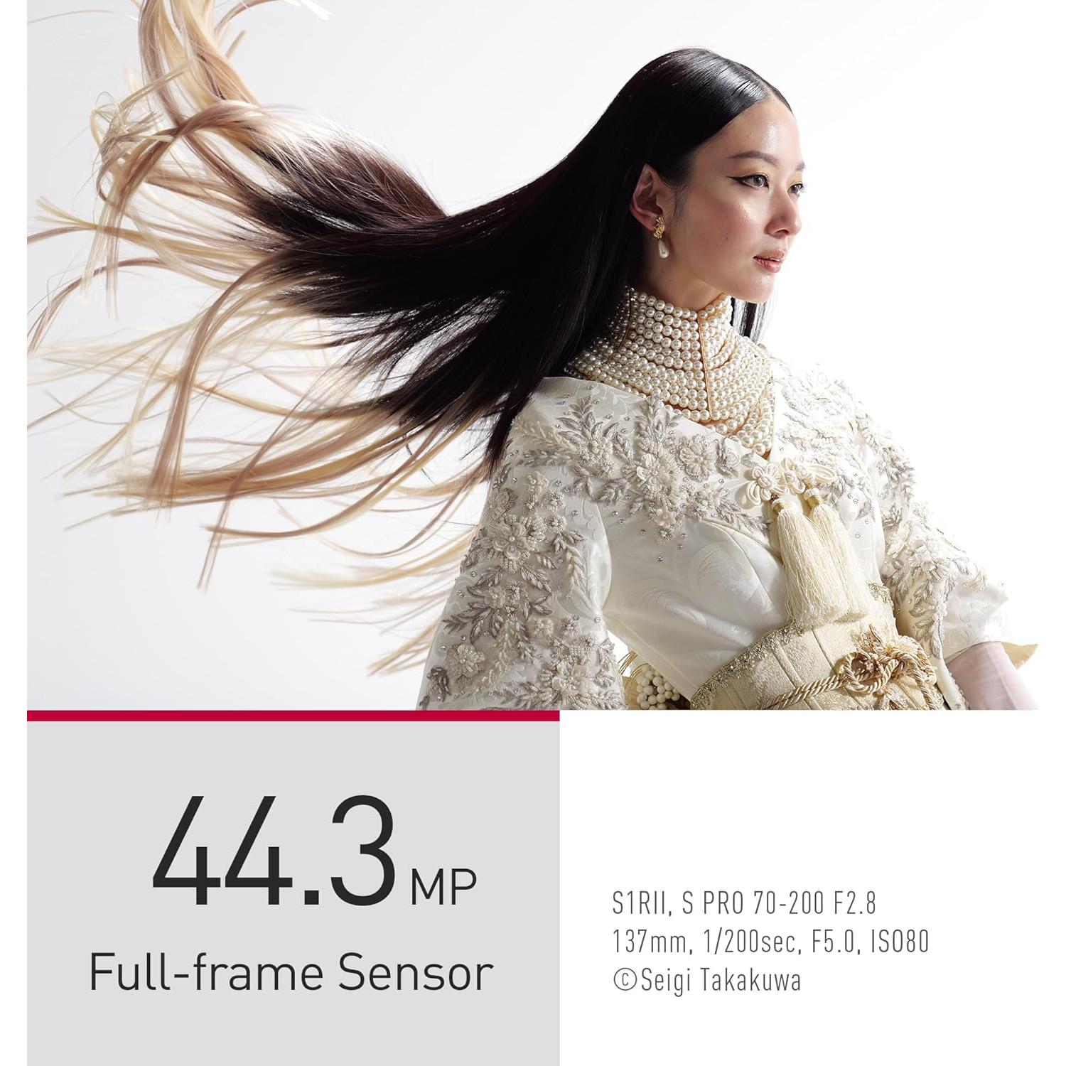 LUMIX S1RII Full Frame Mirrorless Digital Camera, Hybrid Model Featuring a 44.3MP Full-Frame Sensor and LUMIX's First-Ever 8K Digital Camera Video Recording - DC-S1RM2