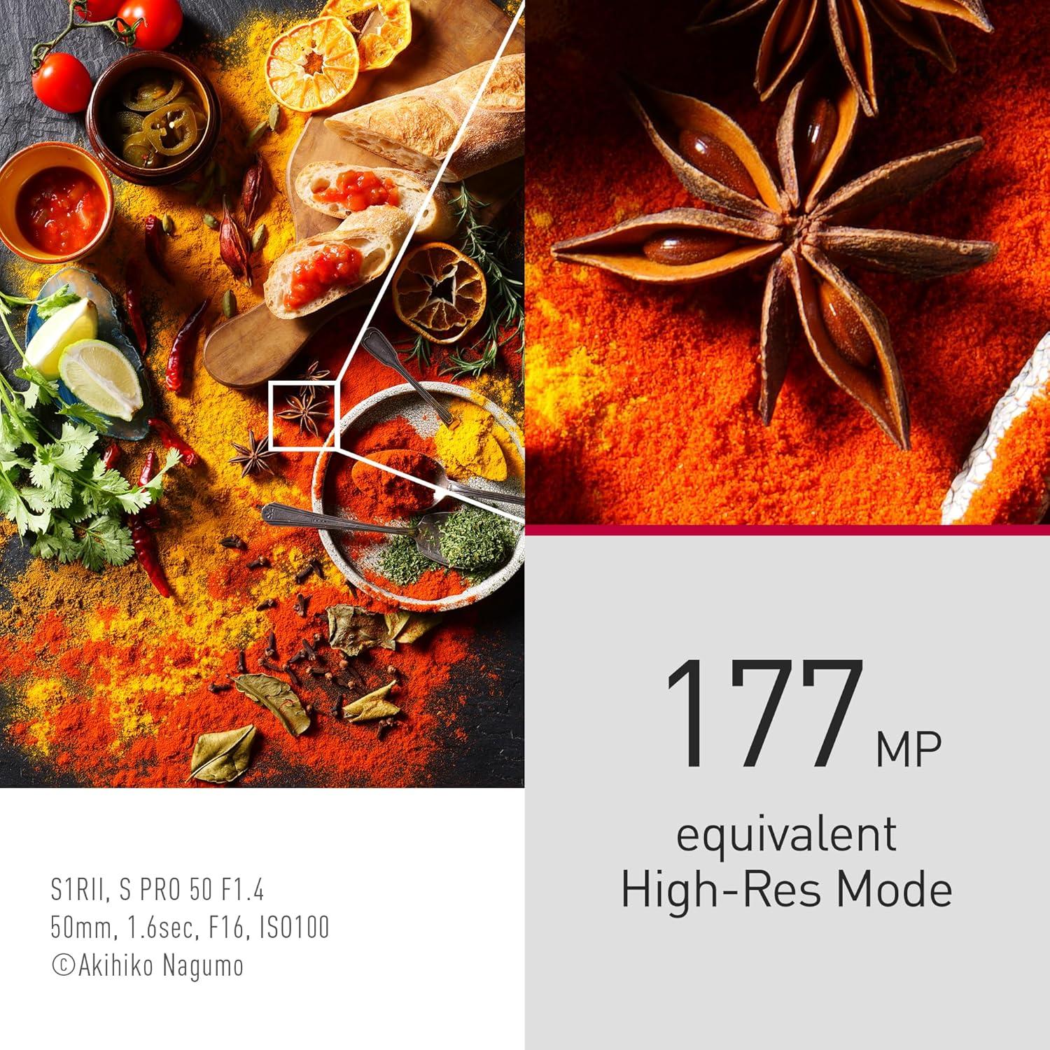 LUMIX S1RII Full Frame Mirrorless Digital Camera, Hybrid Model Featuring a 44.3MP Full-Frame Sensor and LUMIX's First-Ever 8K Digital Camera Video Recording - DC-S1RM2