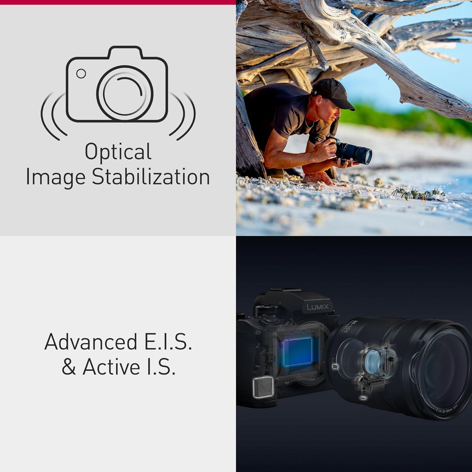 LUMIX S1RII Full Frame Mirrorless Digital Camera, Hybrid Model Featuring a 44.3MP Full-Frame Sensor and LUMIX's First-Ever 8K Digital Camera Video Recording - DC-S1RM2