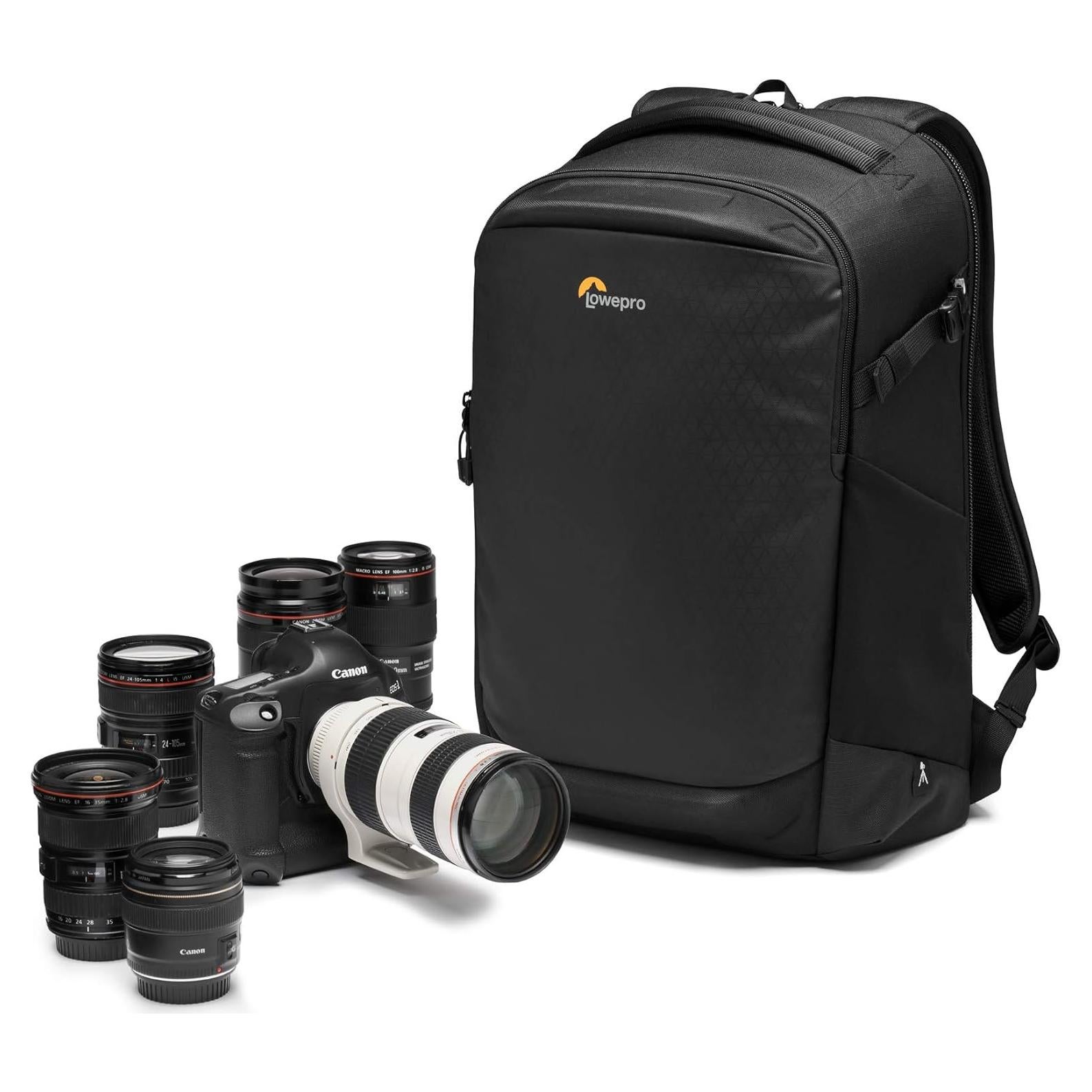 Mochila para cámara Lowepro Flipside BP 400 AW III - Negro - Acceso trasero y lateral