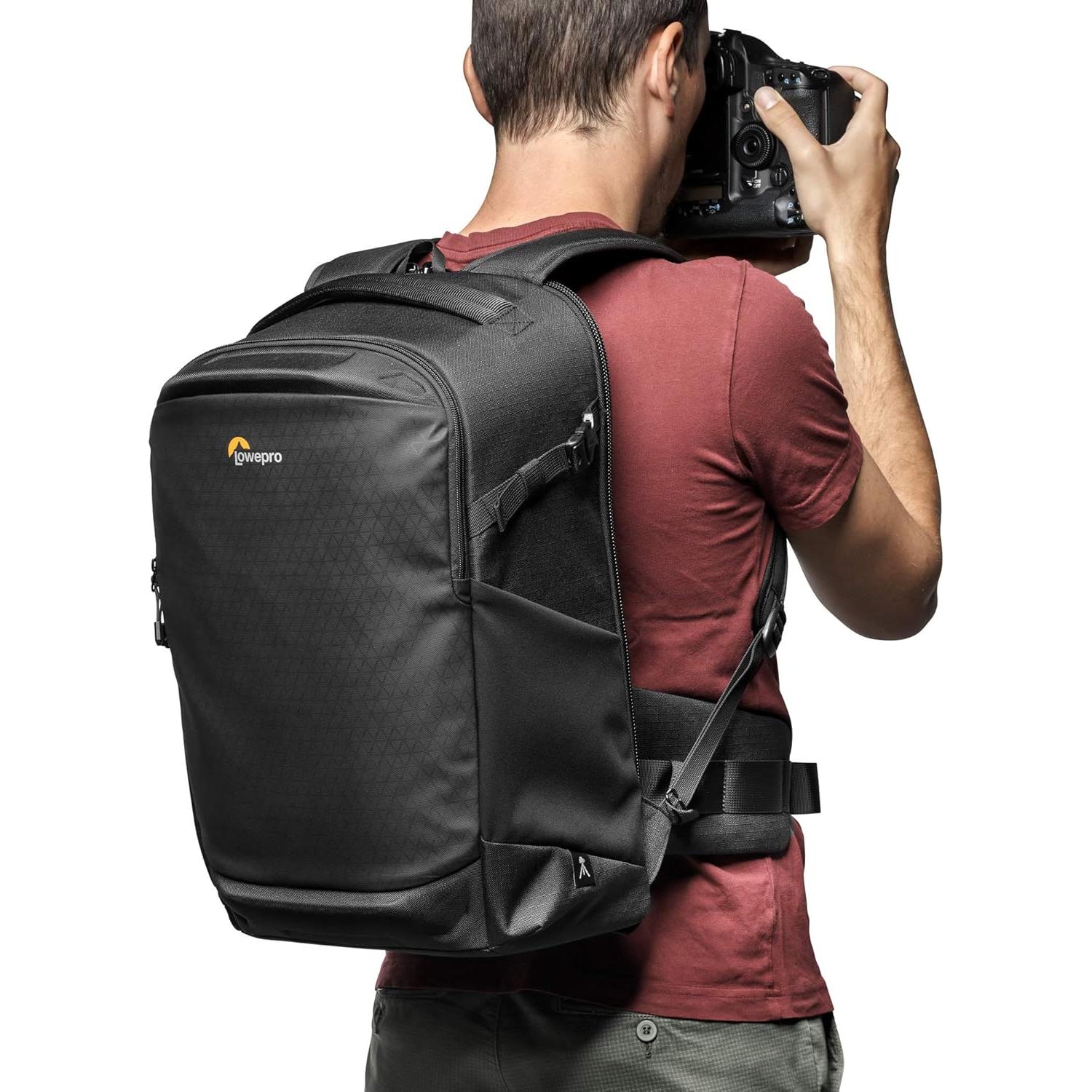 Mochila para cámara Lowepro Flipside BP 400 AW III - Negro - Acceso trasero y lateral