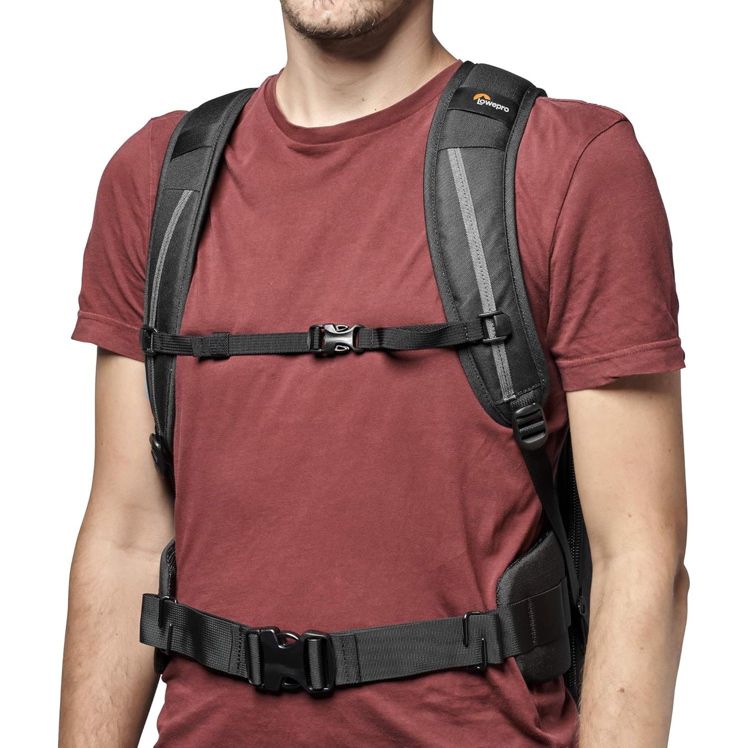 Mochila para cámara Lowepro Flipside BP 400 AW III - Negro - Acceso trasero y lateral