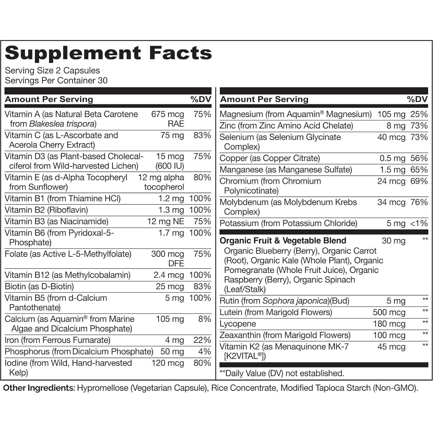 Multivitamina para Adolescentes NATURELO - 60 Cápsulas Veganas
