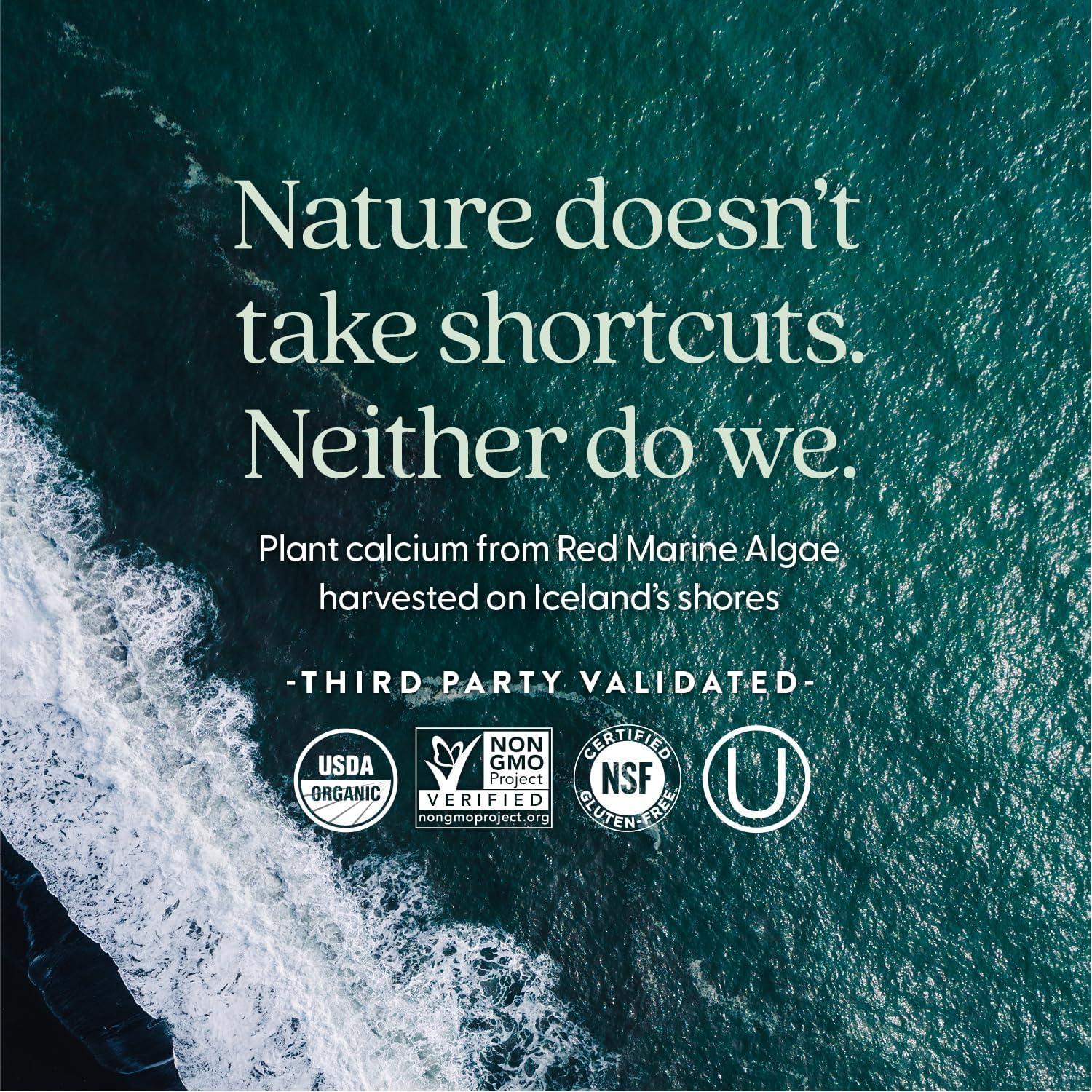 Suplemento de Calcio Orgánico New Chapter 60 Tabletas con Magnesio y Vitamina D3+K2