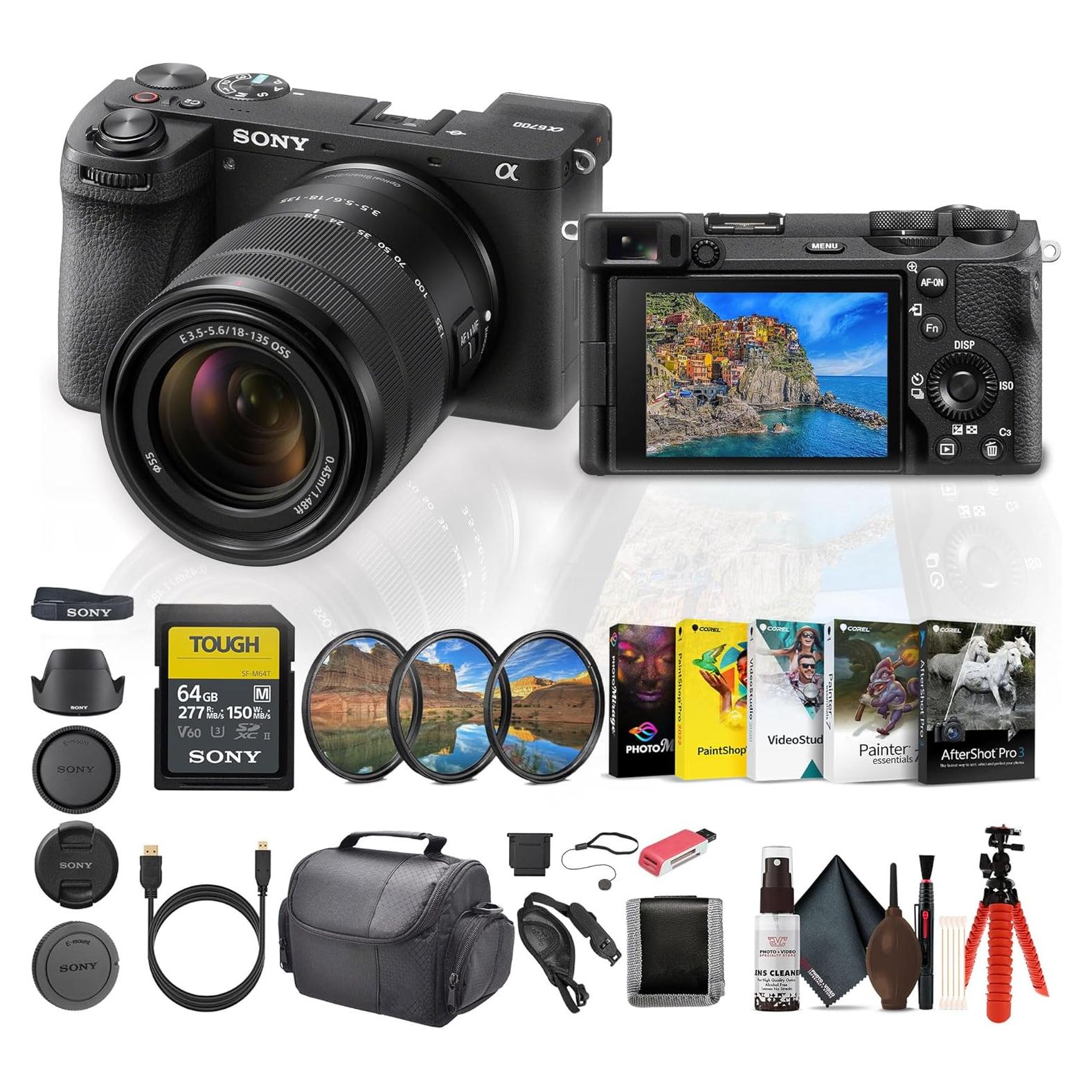 Cámara Sin Espejo Sony Alpha a6700 26MP 4K con Lente 18-135mm