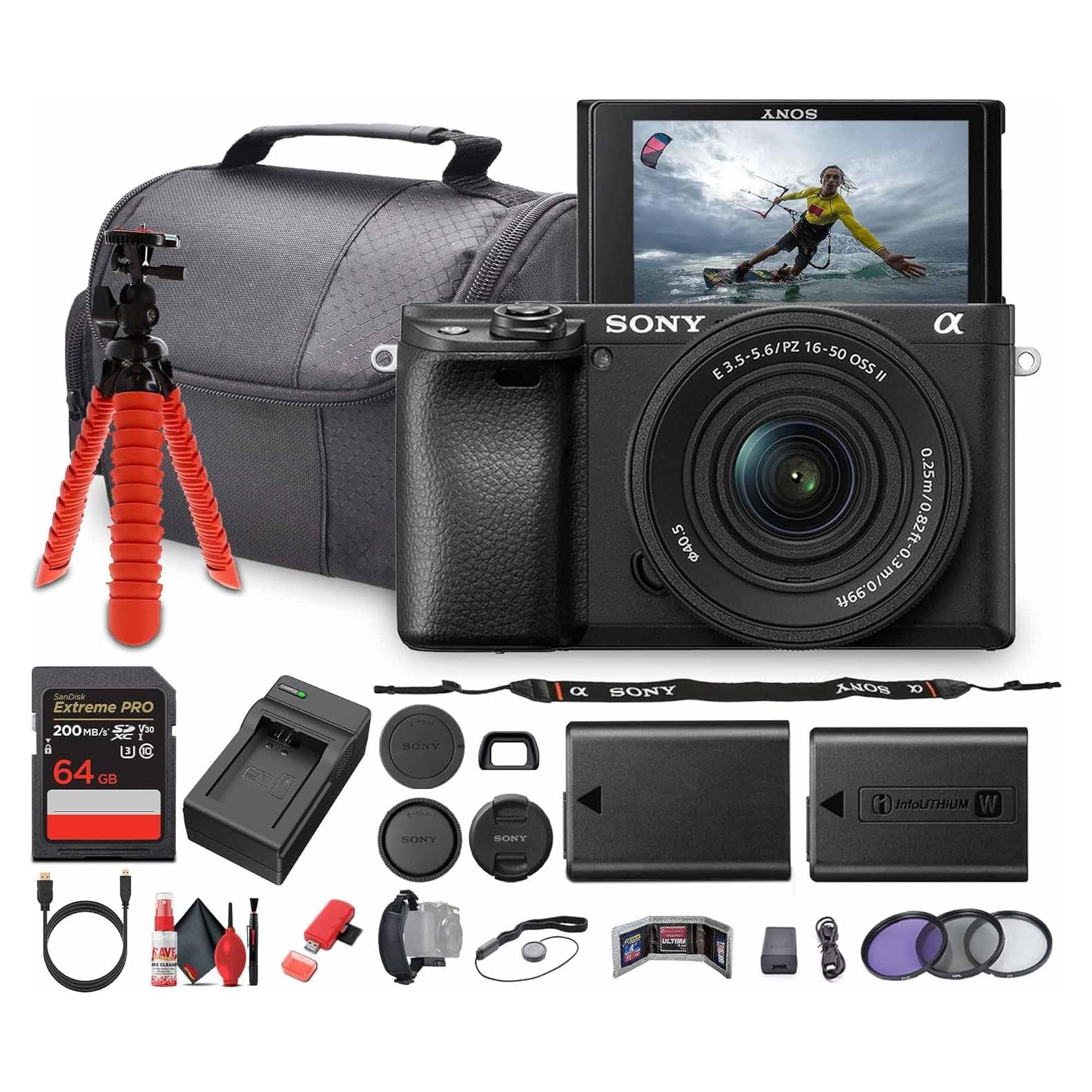 Cámara Sin Espejo Sony a6100 con Lente 16-50mm + Accesorios