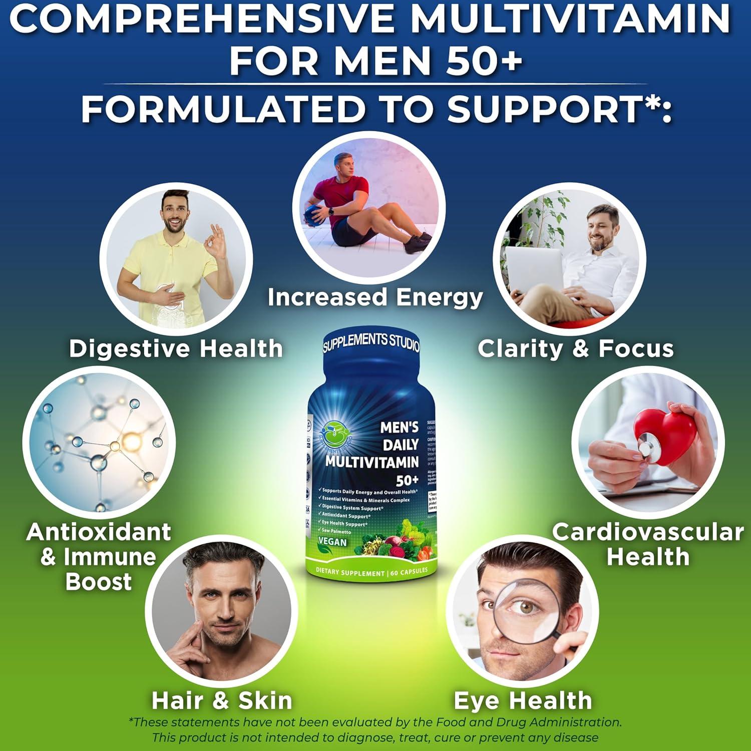 Multivitamina Diaria Vegana para Hombres 50+ - 60 Cápsulas