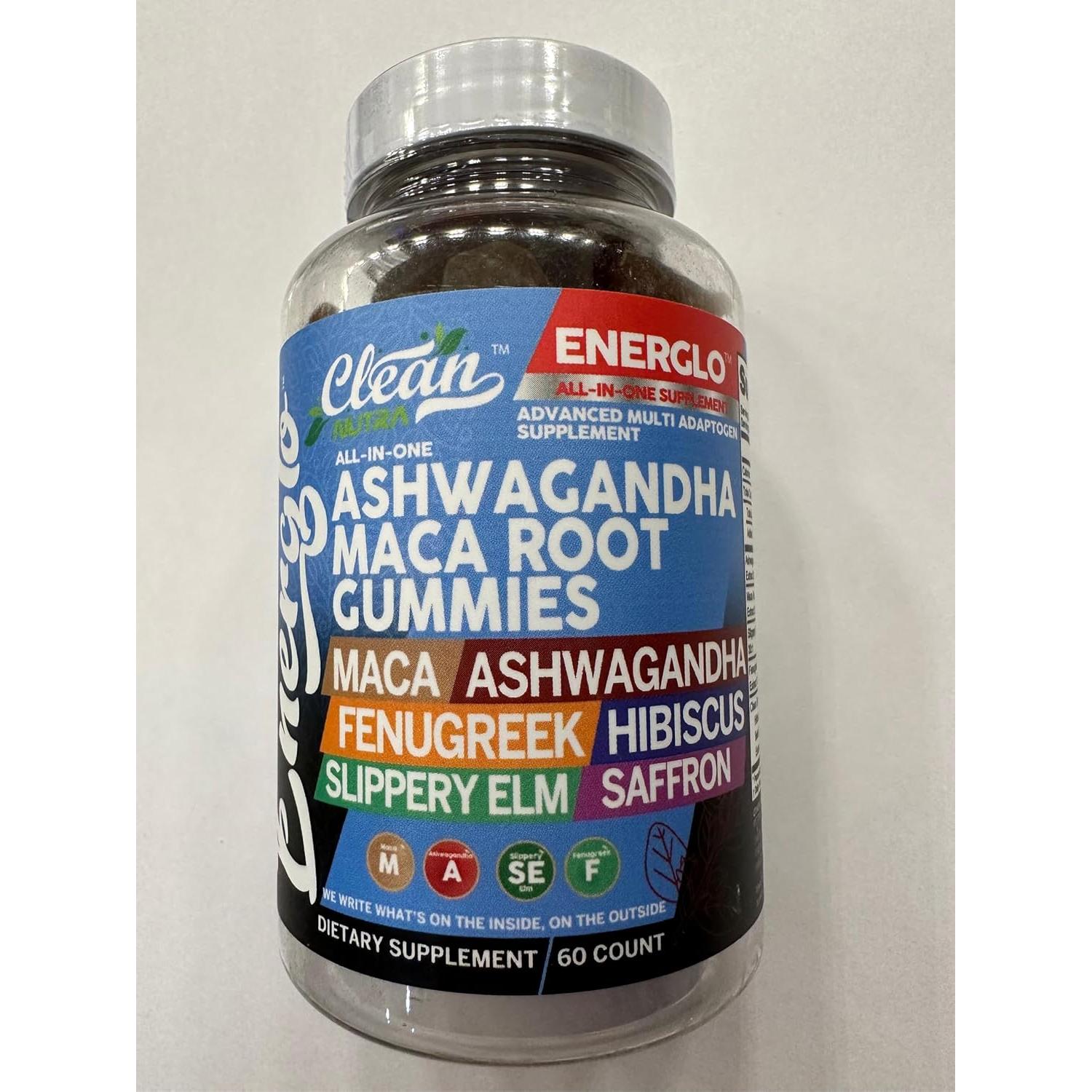 Gomitas de Ashwagandha y Maca Clean Nutra 45g Sabor Durazno