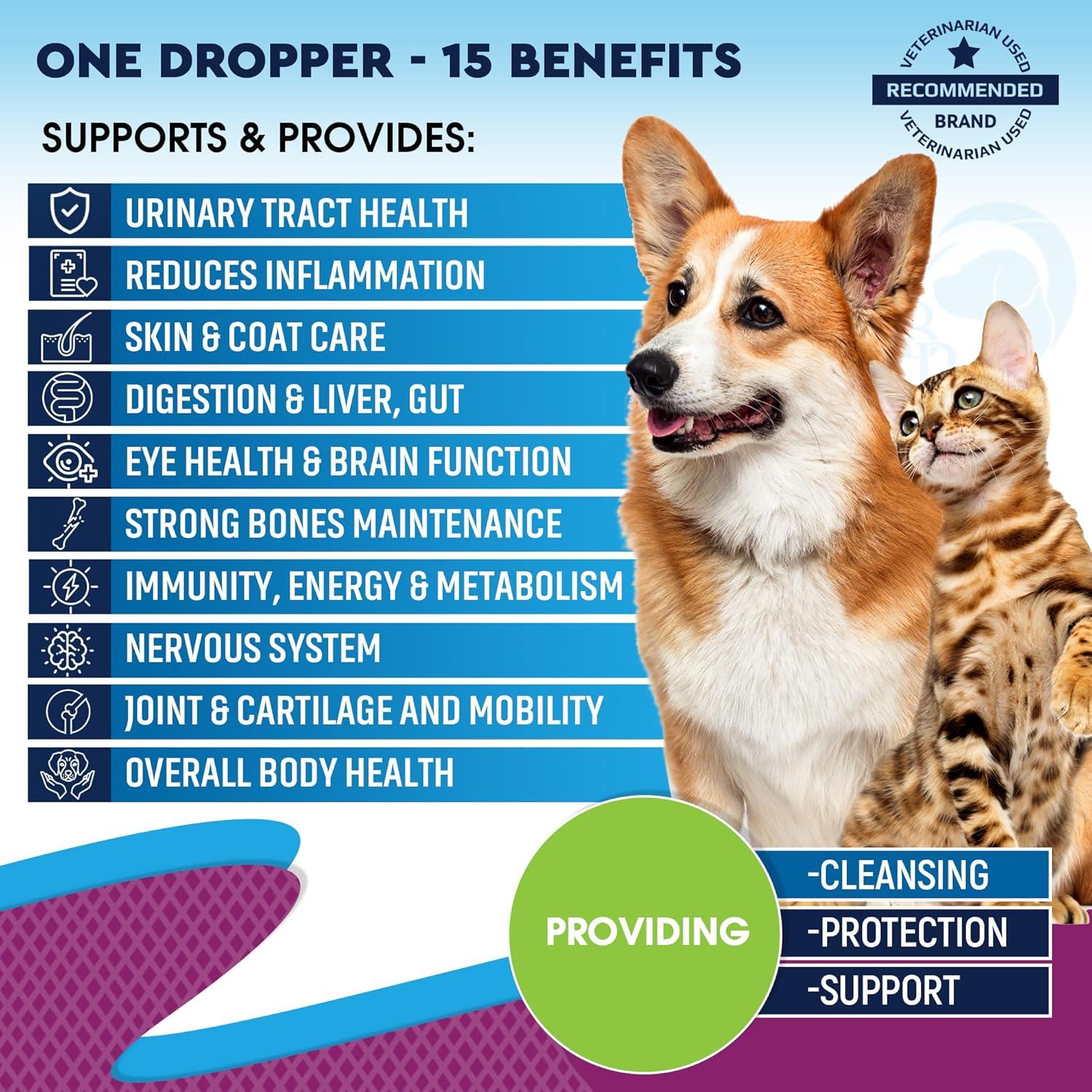 Multivitamina líquida 15 en 1 para perros y gatos 60 ml