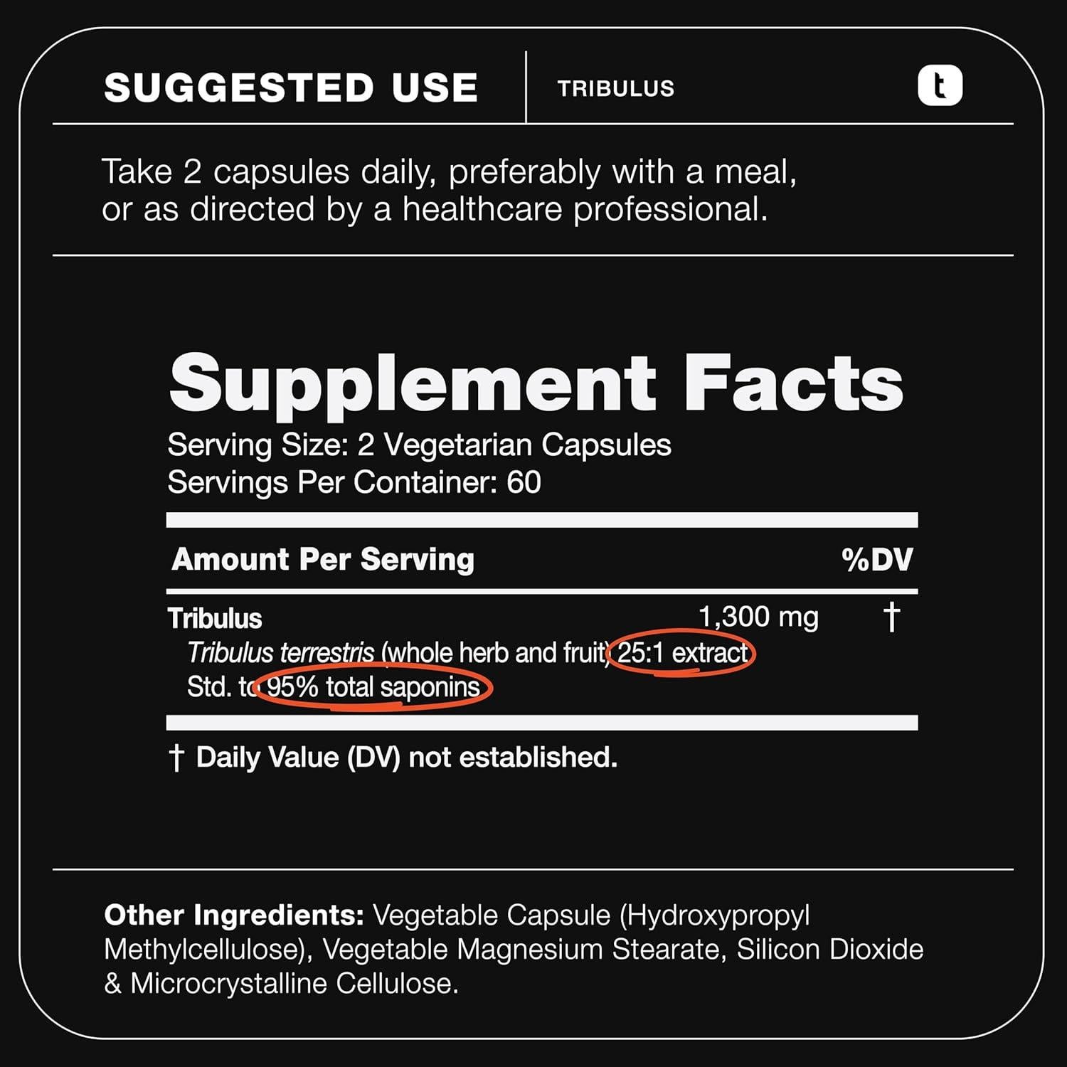 Tribulus Terrestris Toniiq 1300mg 95% Saponinas 120 Cápsulas
