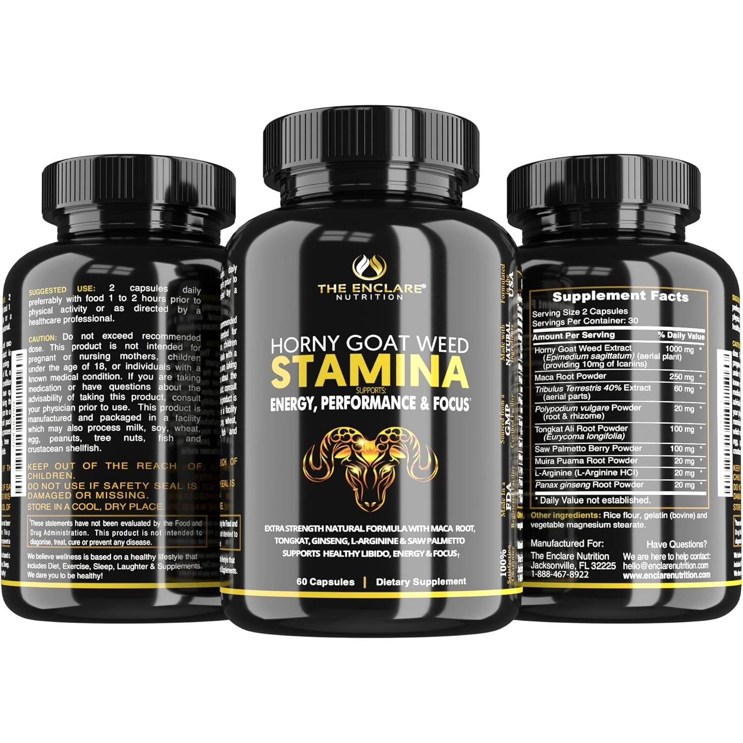 Suplemento Herbal Enclare - Hierba de Cabra Apasionada 1000mg