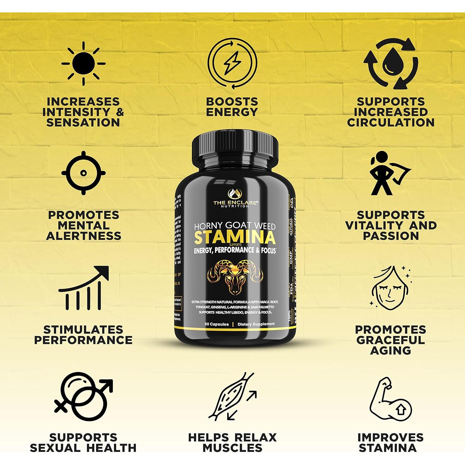 Suplemento Herbal Enclare - Hierba de Cabra Apasionada 1000mg