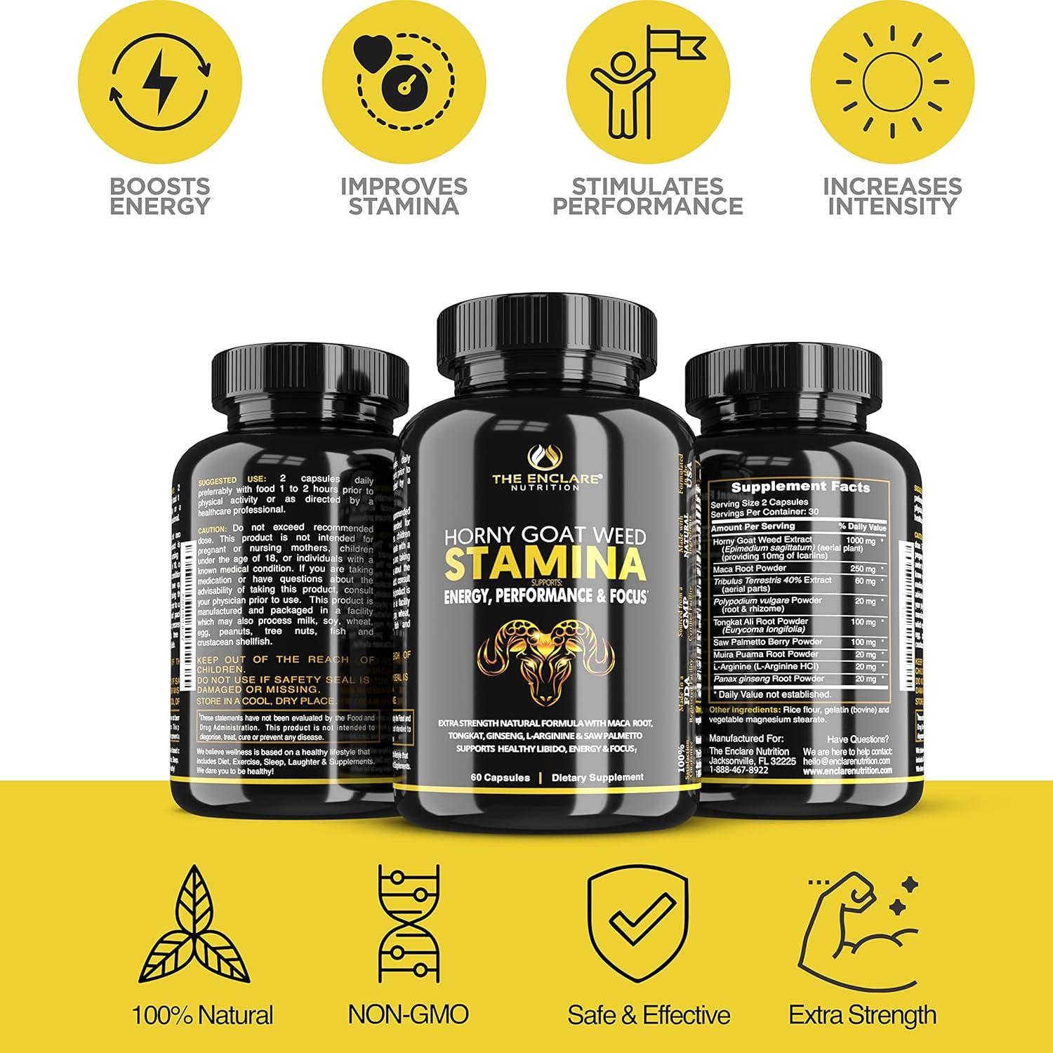 Suplemento Herbal Enclare - Hierba de Cabra Apasionada 1000mg