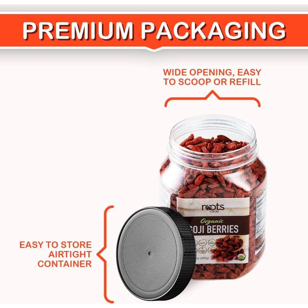 Baya de Goji Secas Orgánicas Roots Circle 400g - Antioxidantes