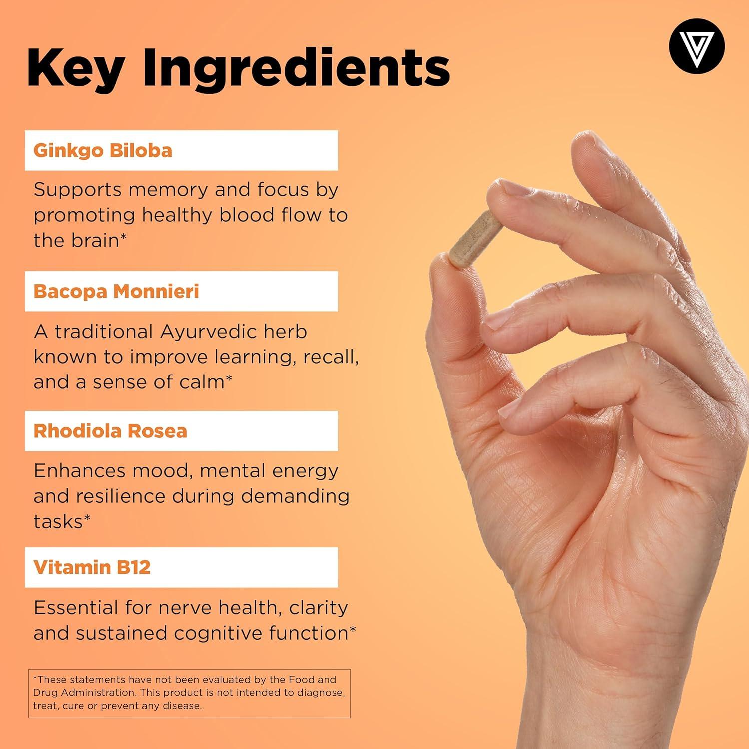 Suplemento Nootrópico Vital Vitamins 30 Cápsulas - Memoria y Enfoque