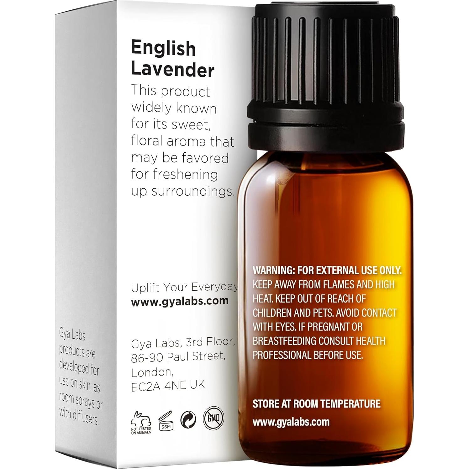 Aceite Esencial de Lavanda Inglesa Gya Labs 10 ml para Difusor