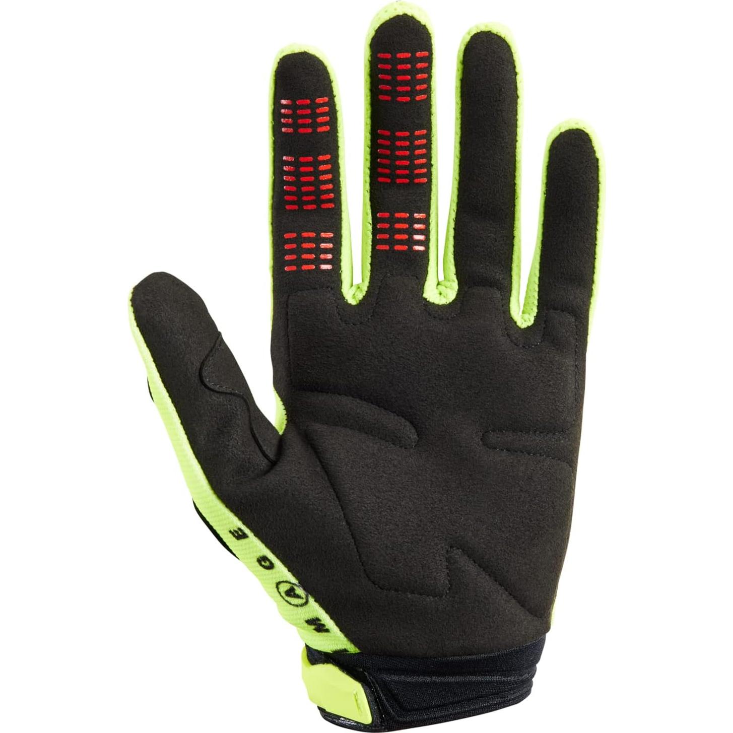 Guante Fox Racing 180 Kozmik Mediano Amarillo Fluorescente