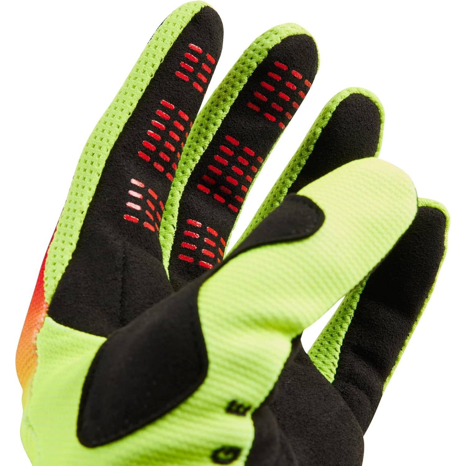 Guante Fox Racing 180 Kozmik Mediano Amarillo Fluorescente