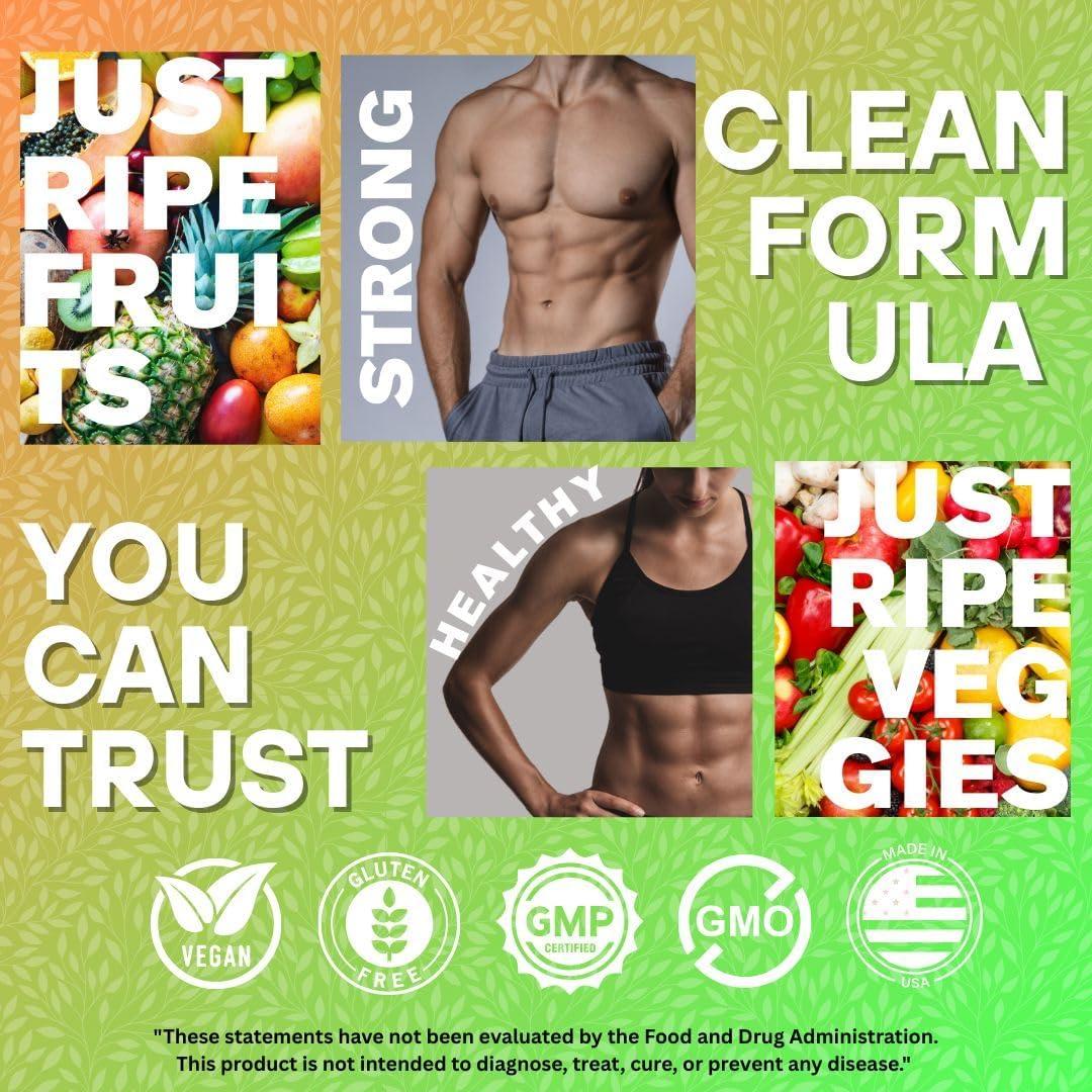 Suplemento de Frutas y Verduras Just Ripe Nutrition - 180 Cápsulas