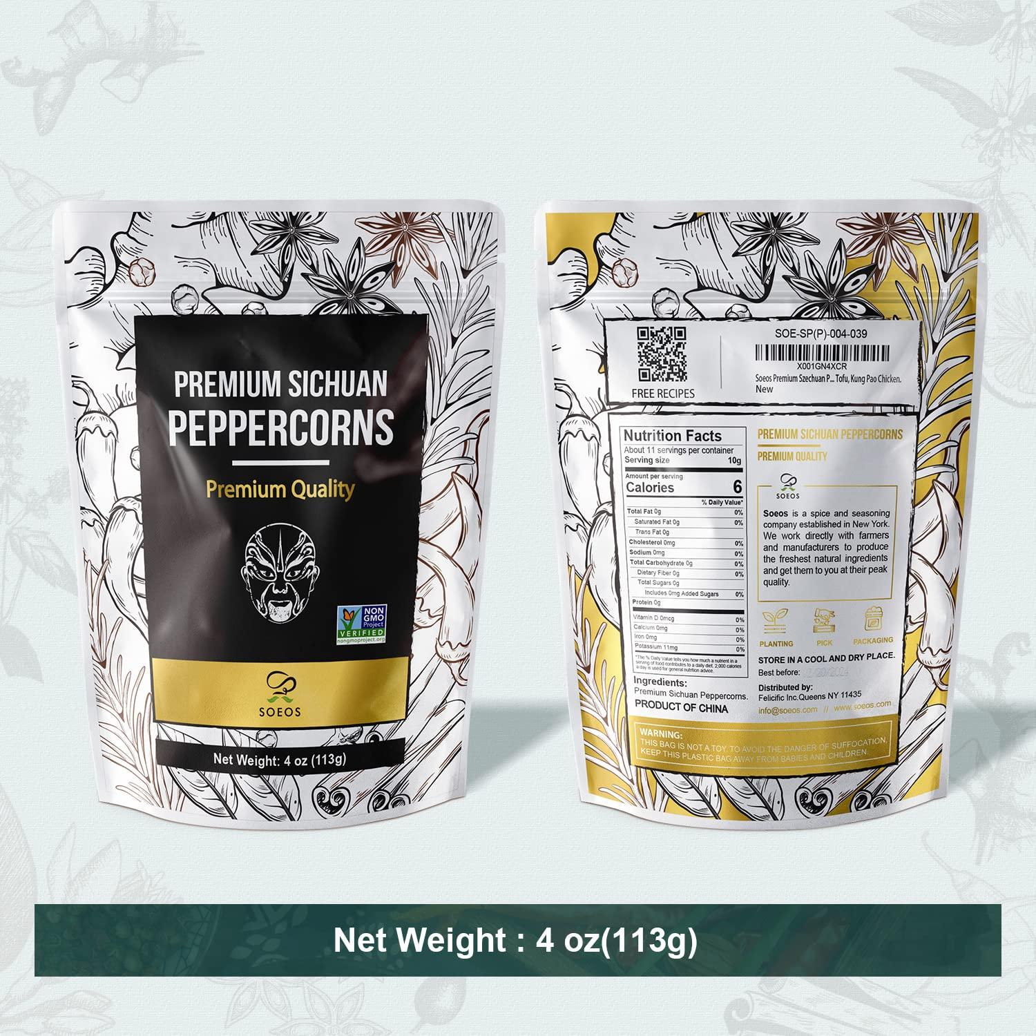 Pimienta de Szechuan Soeos 113g - Sabor Fuerte y Adormecedor