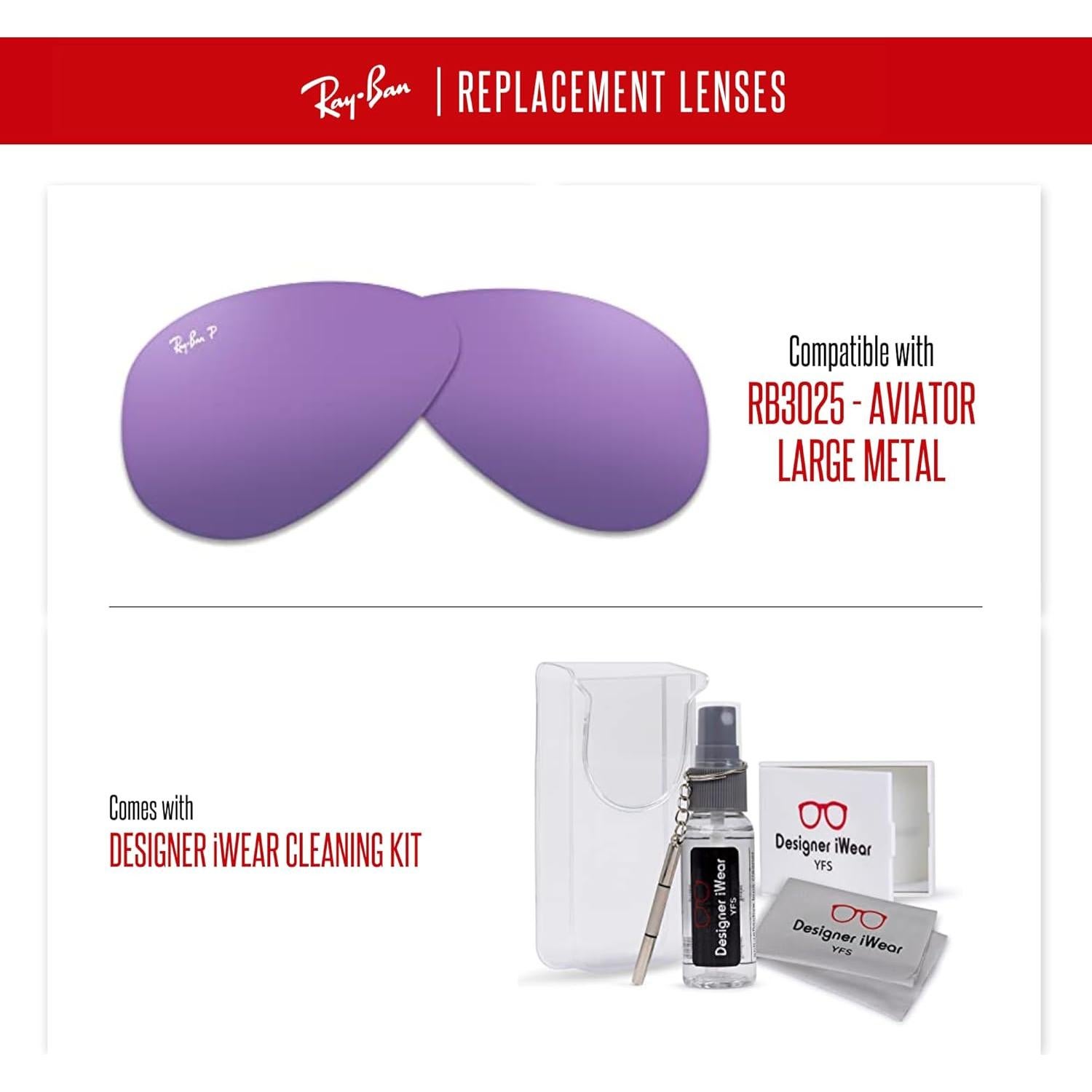 Lentes Ray-Ban RB3025 58mm Polarizados Gris Espejo Lila