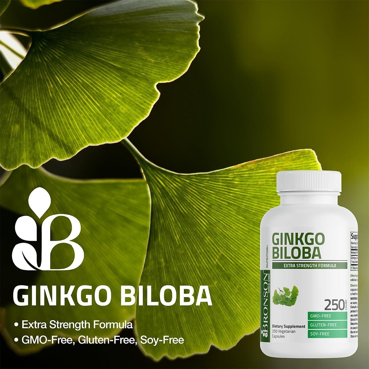 Suplemento Ginkgo Biloba Bronson Extra Fuerte 360 Cápsulas