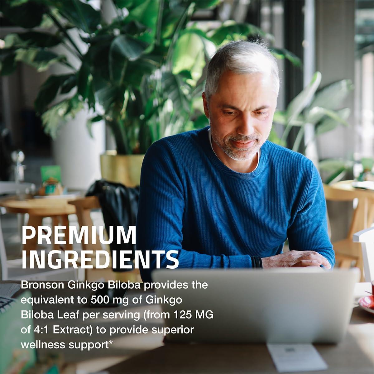 Suplemento Ginkgo Biloba Bronson Extra Fuerte 360 Cápsulas